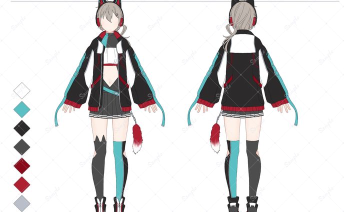 オリジナルキャラクターの衣装デザイン