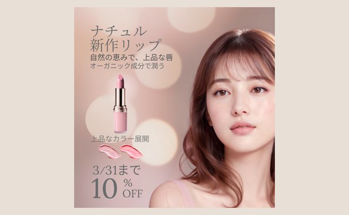 新作リップ広告バナー【AI画像使用】