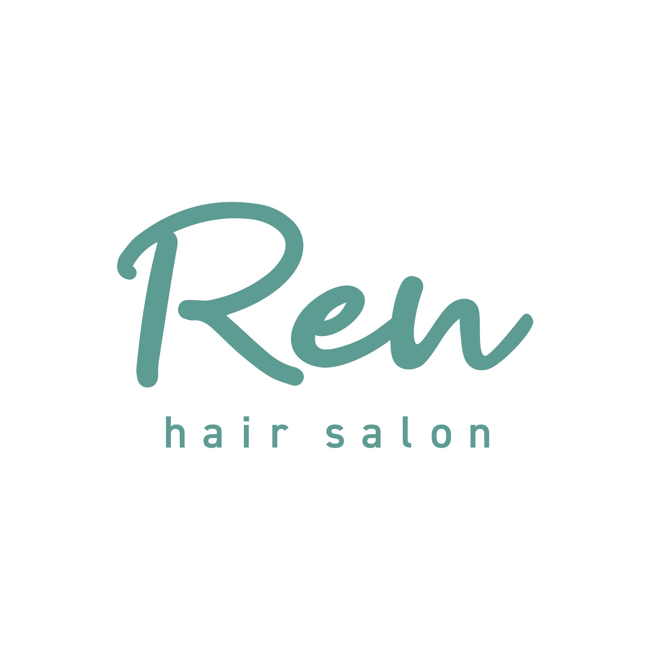 「hair salon Ren」ショップロゴデザイン-1