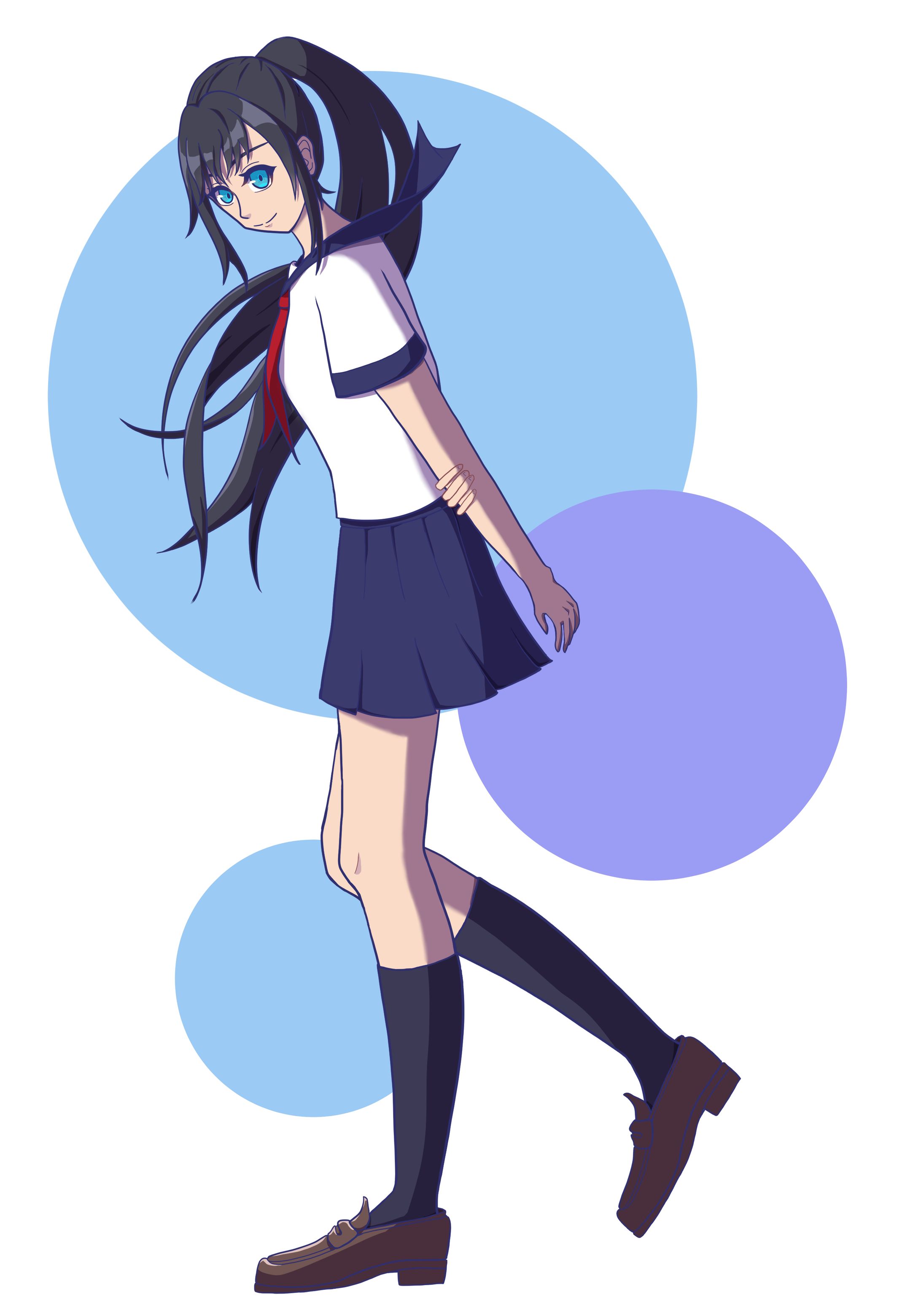 創作：女子高生-1