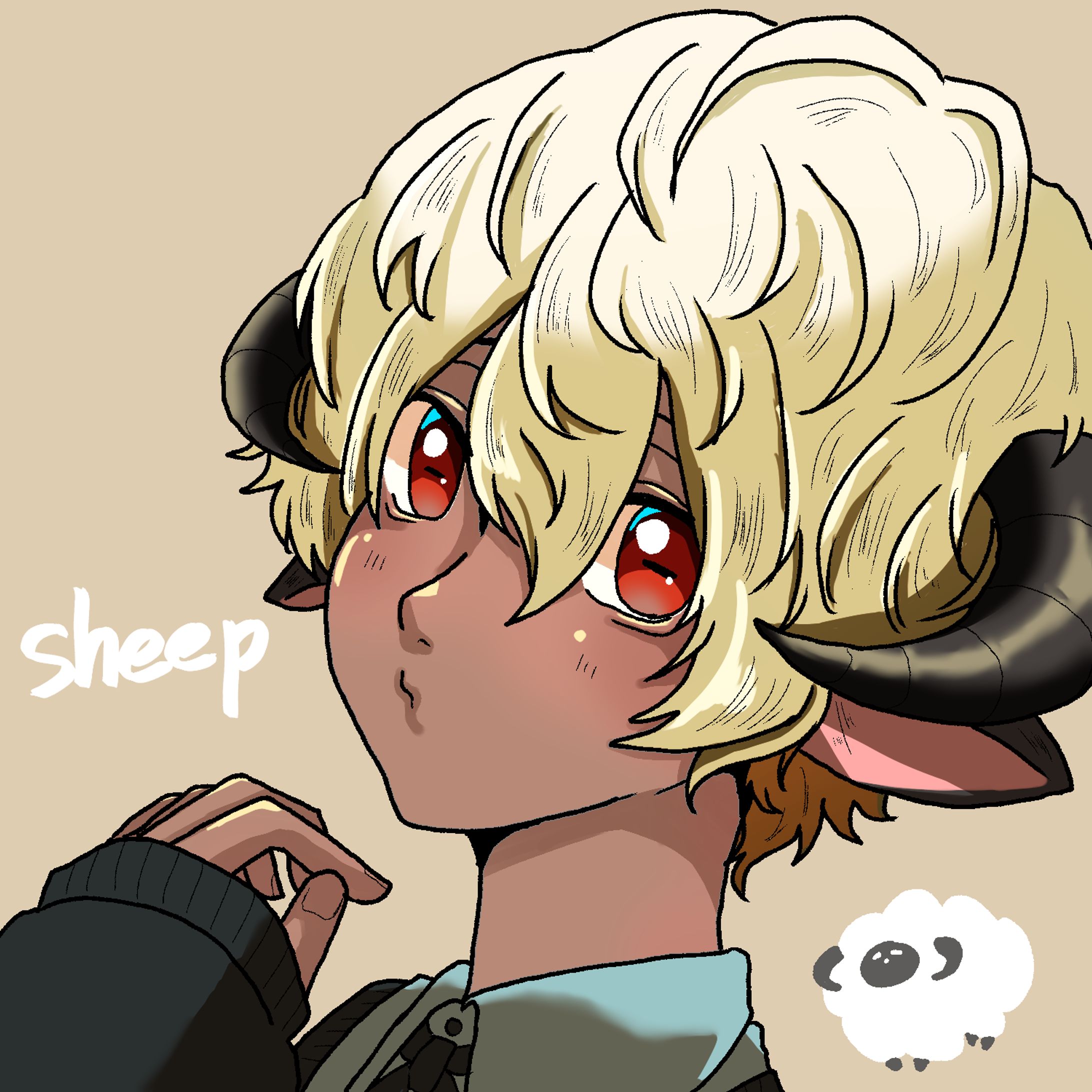 【ラシクラボ】テーマ「キャラ化・擬人化」より羊の擬人化-1