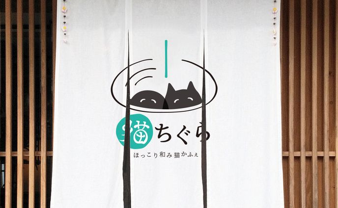 ロゴ、保護猫カフェ