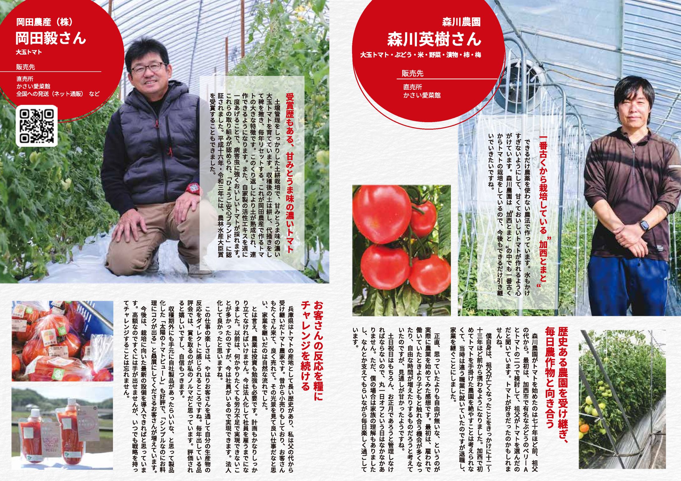 執筆・撮影・編集＞「加西のトマト」パンフレット制作