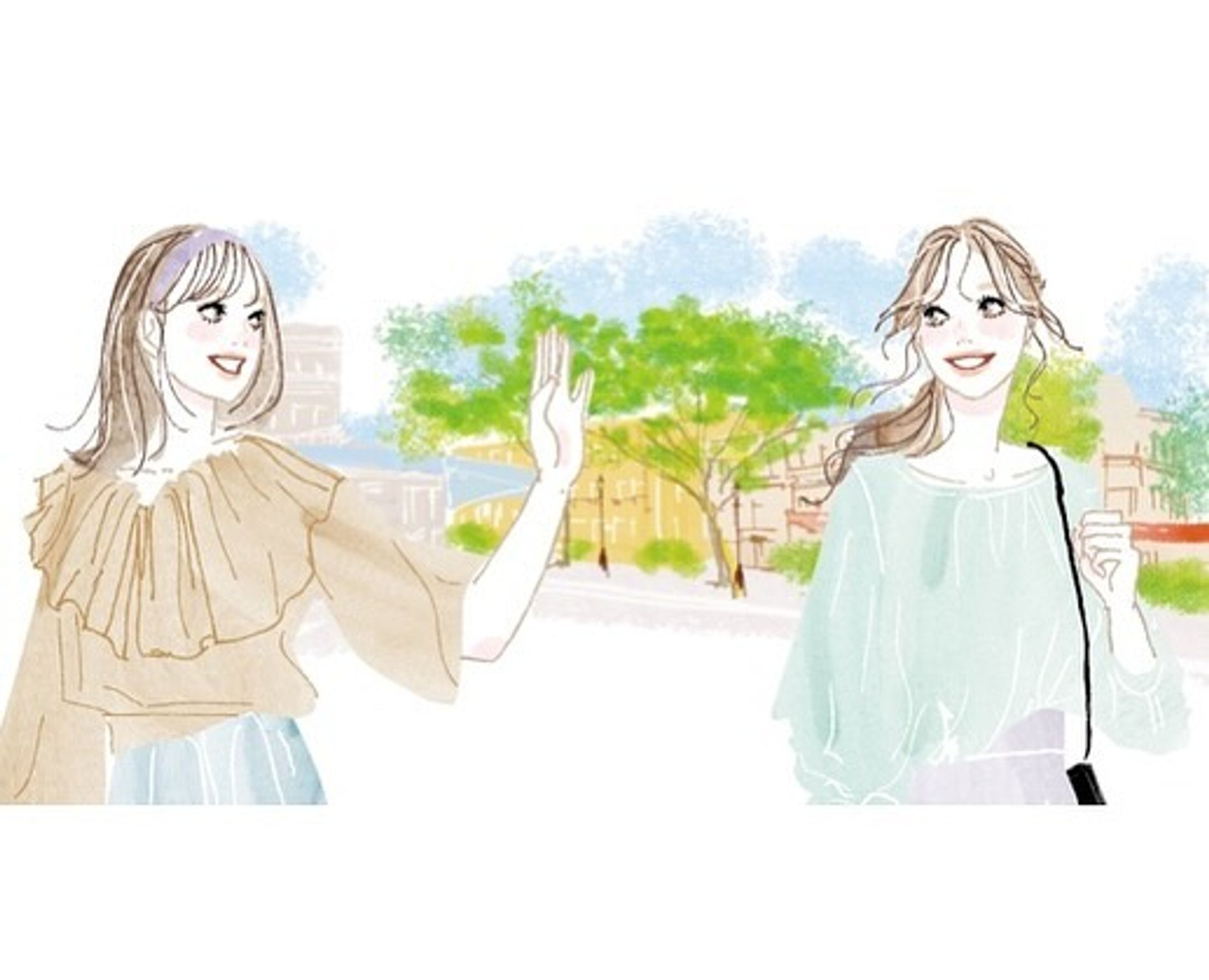 【Work】今年もLOFTや東急ハンズ、雑貨店などで展開されているステーショナリーブランド「nofes」様のイメージイラストを担当させていただきました。

今年は「街角で出逢う女性2人」をテーマに描かせて頂きました。

「nofes」さんのイメージに合うよう、ご覧になった方が柔らかい優しい気持ちになってくれたら良いなぁと思っています^ ^-1