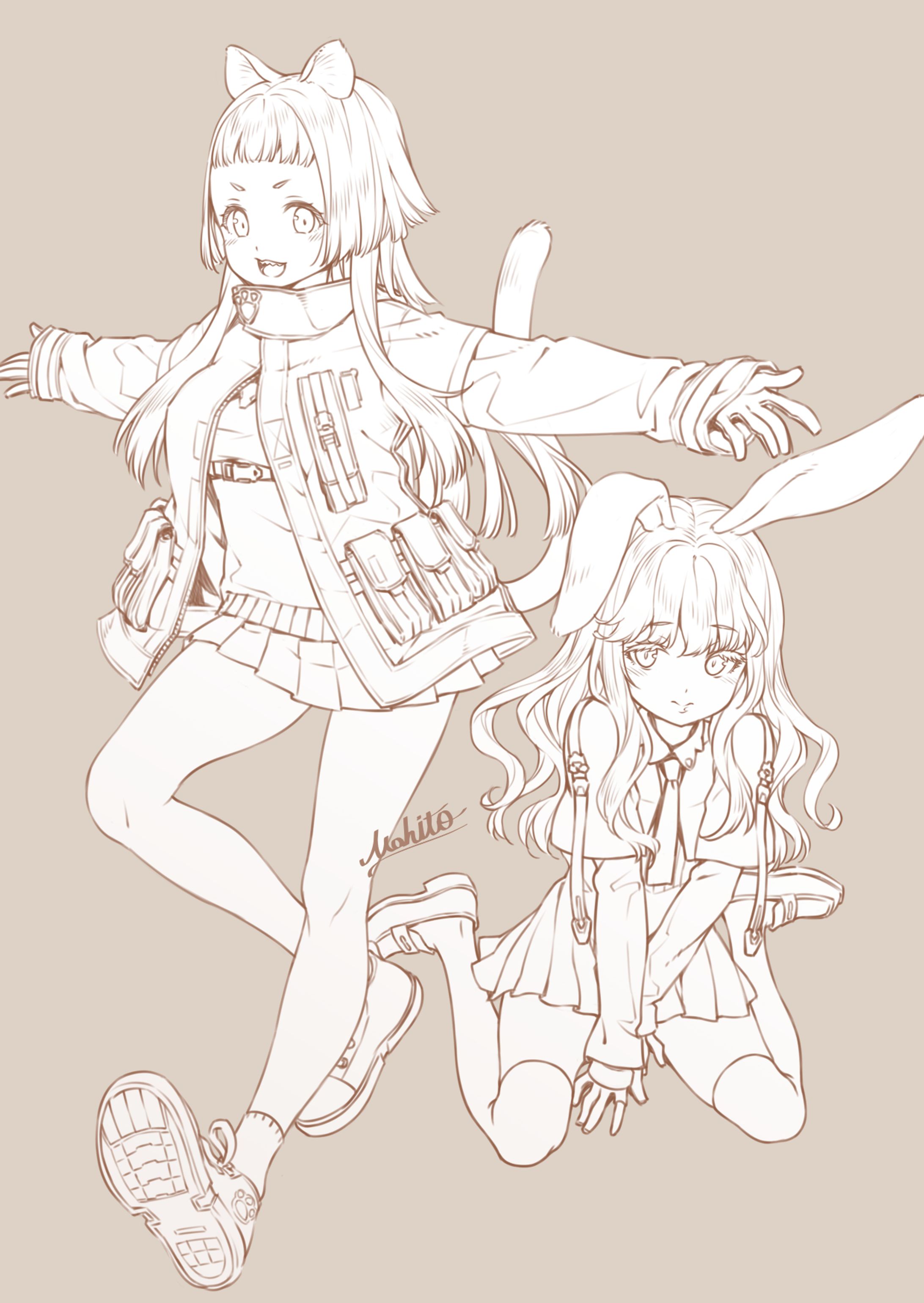 オリジナル漫画用キャラクターラフ-1