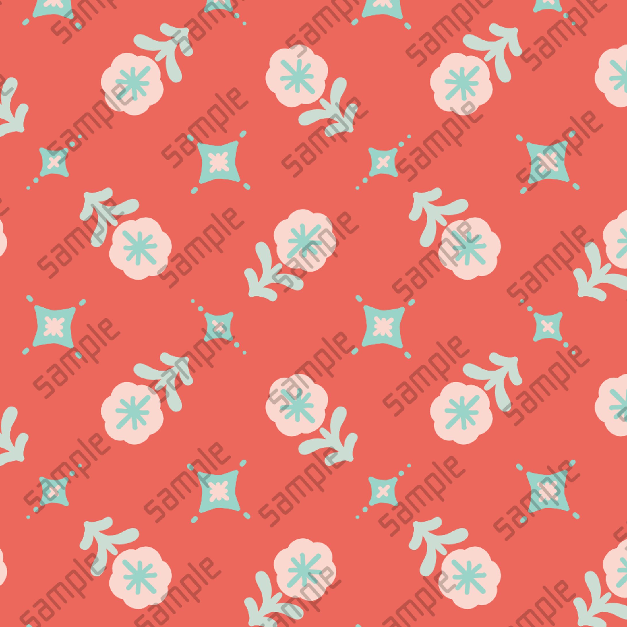Retro color Flower-1