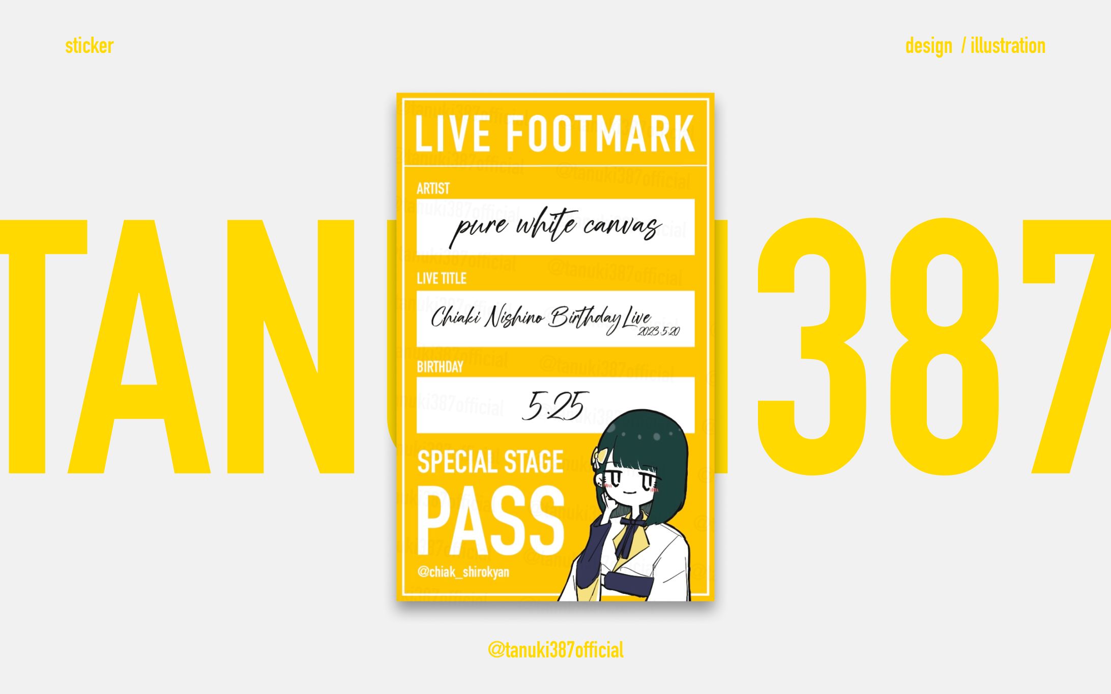【 ステッカー 】2023年西野千明さん生誕委員様-1