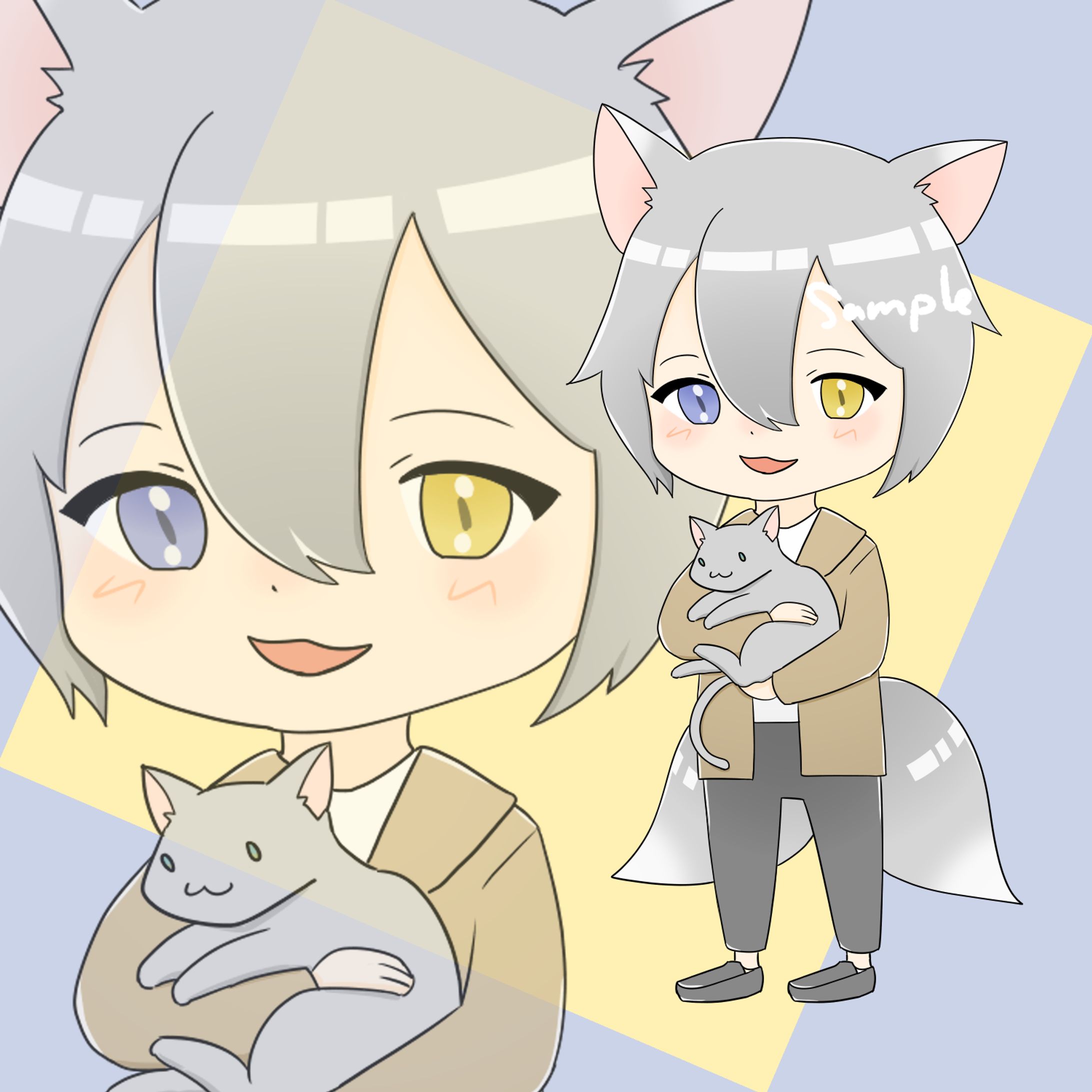 狐猫ソルト様SD立ち絵-1