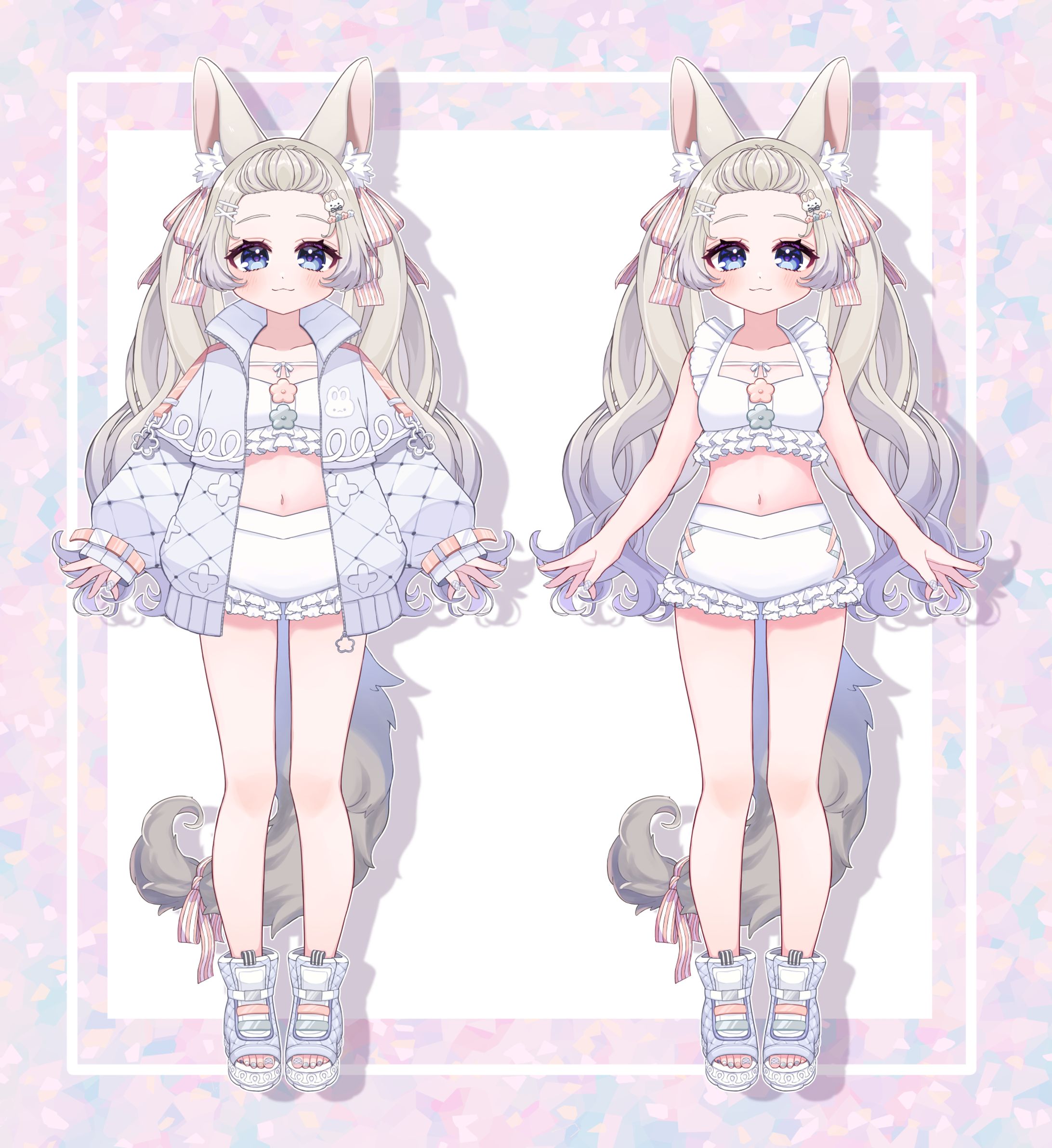 Vtuber月餅ちよ様 Live2Dモデル用イラスト-1
