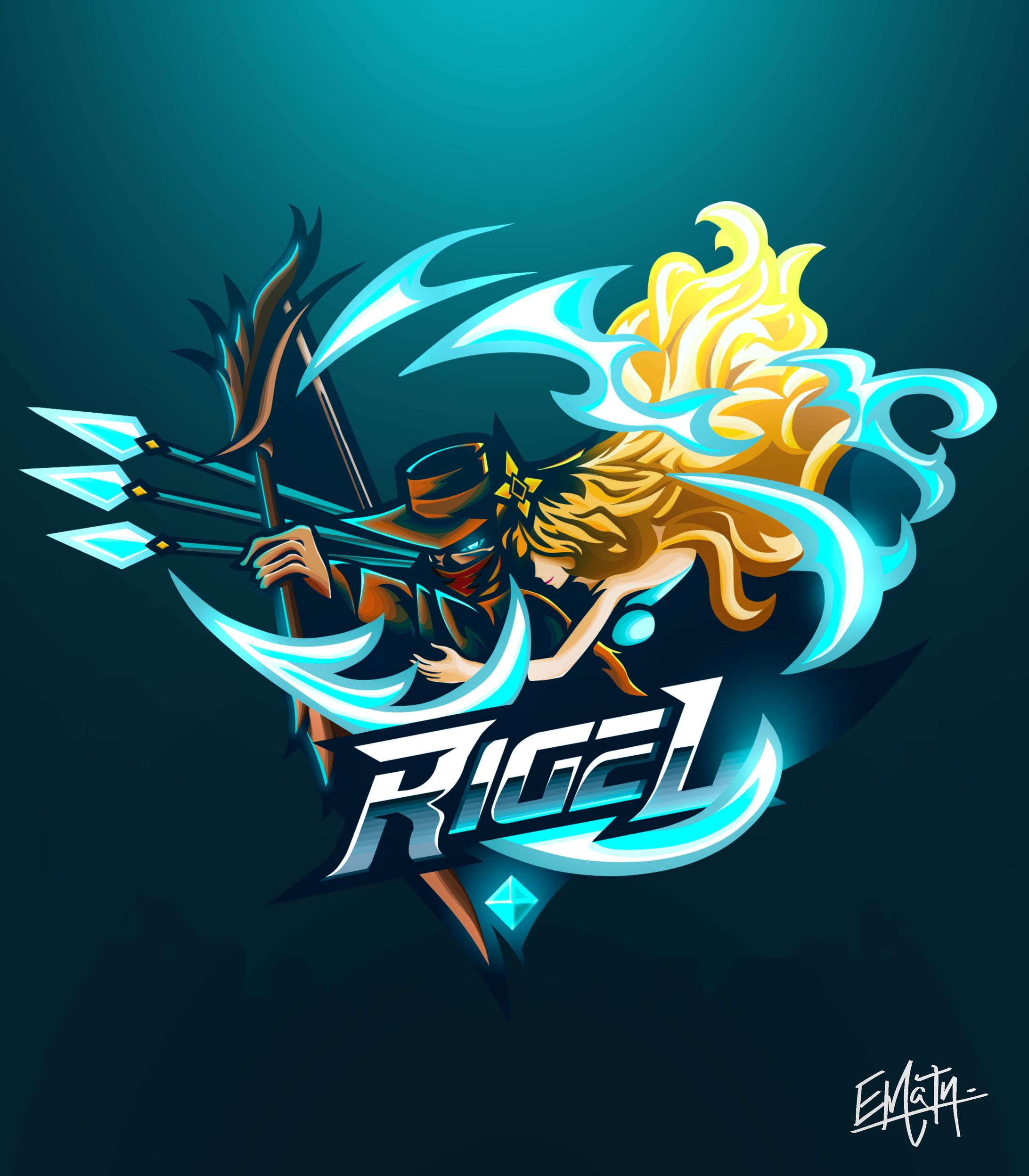 RIGEL様　Mascot Logo-1