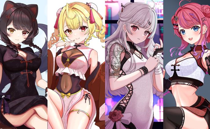 【FanArts】にじさんじチャイナ衣装シリーズ