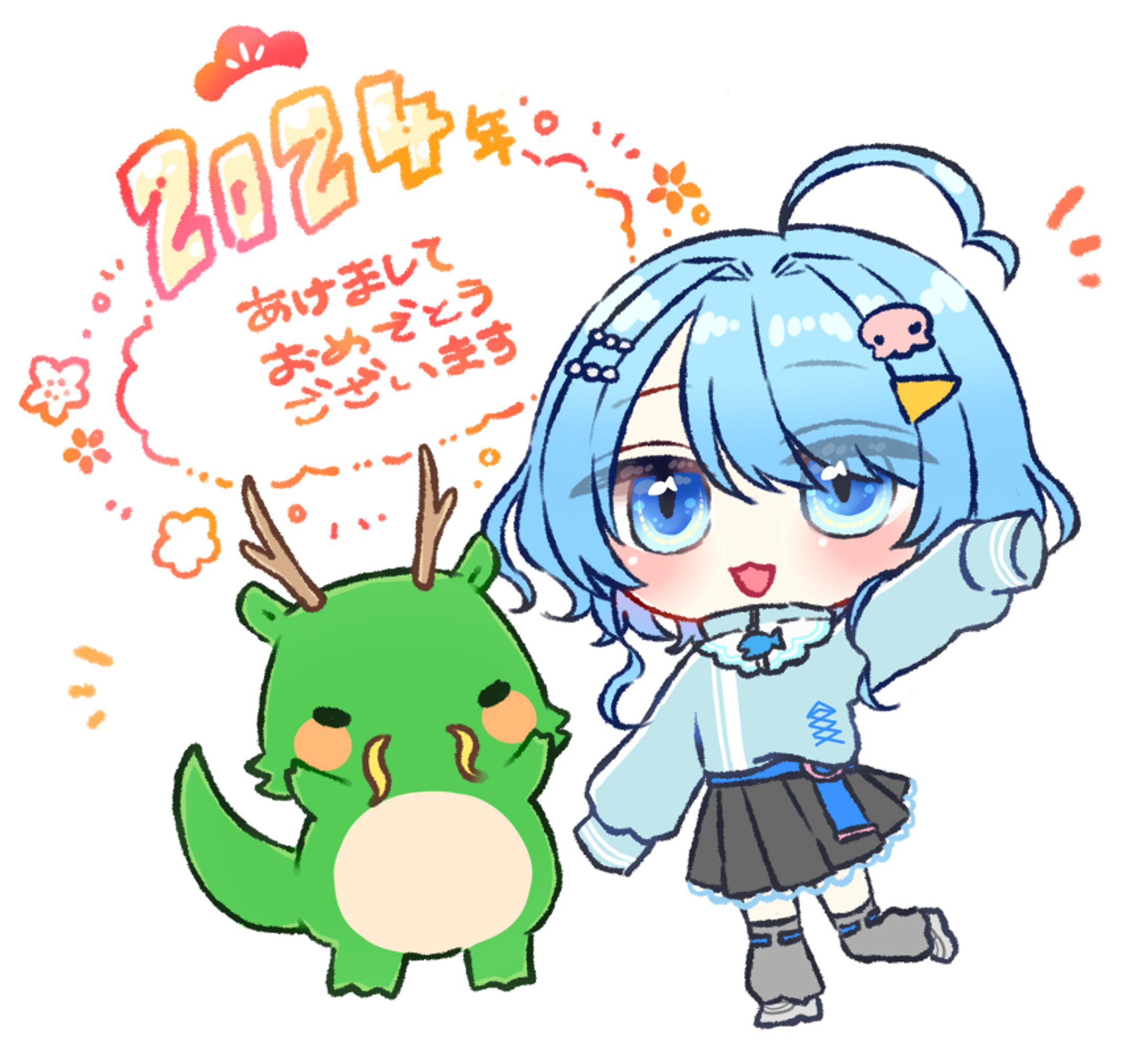 瑠璃々うみか - SDイラスト-1