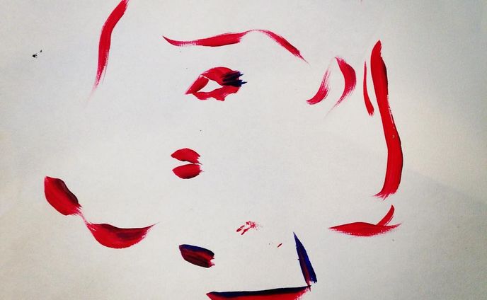 #selfportrait #portrait #dot #border #female #fashion #art #illustration #red #blue #purple #gallery #workshop #acrylic #stroke #love #ecstatic #肖像画 #人物画 #ファッション #イラスト #イラストレーション #ファッション #アクリル #ギャラリー #ロンドン #東京 #ボーダー #elliekubota