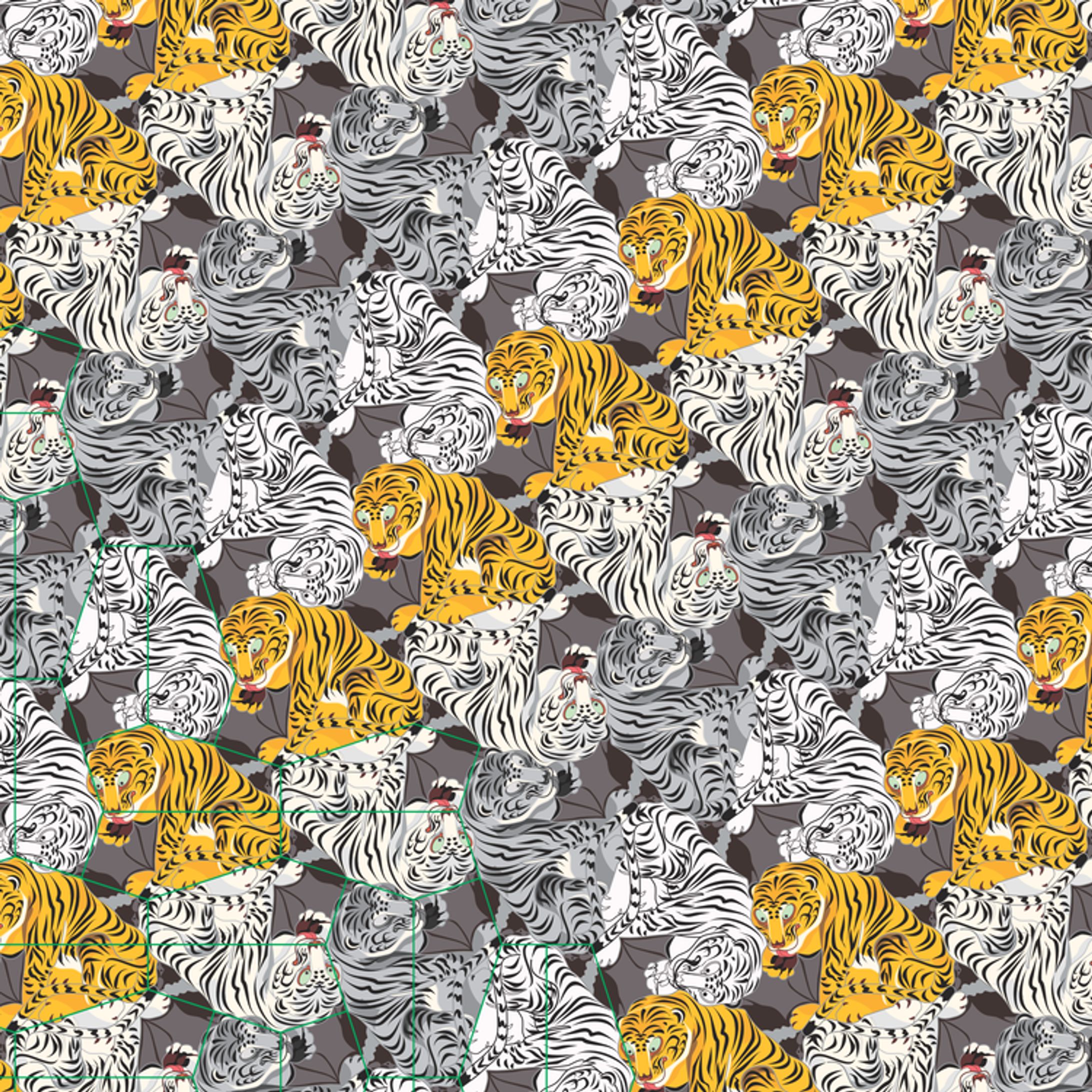 Escher-like (tiger and bat)-1