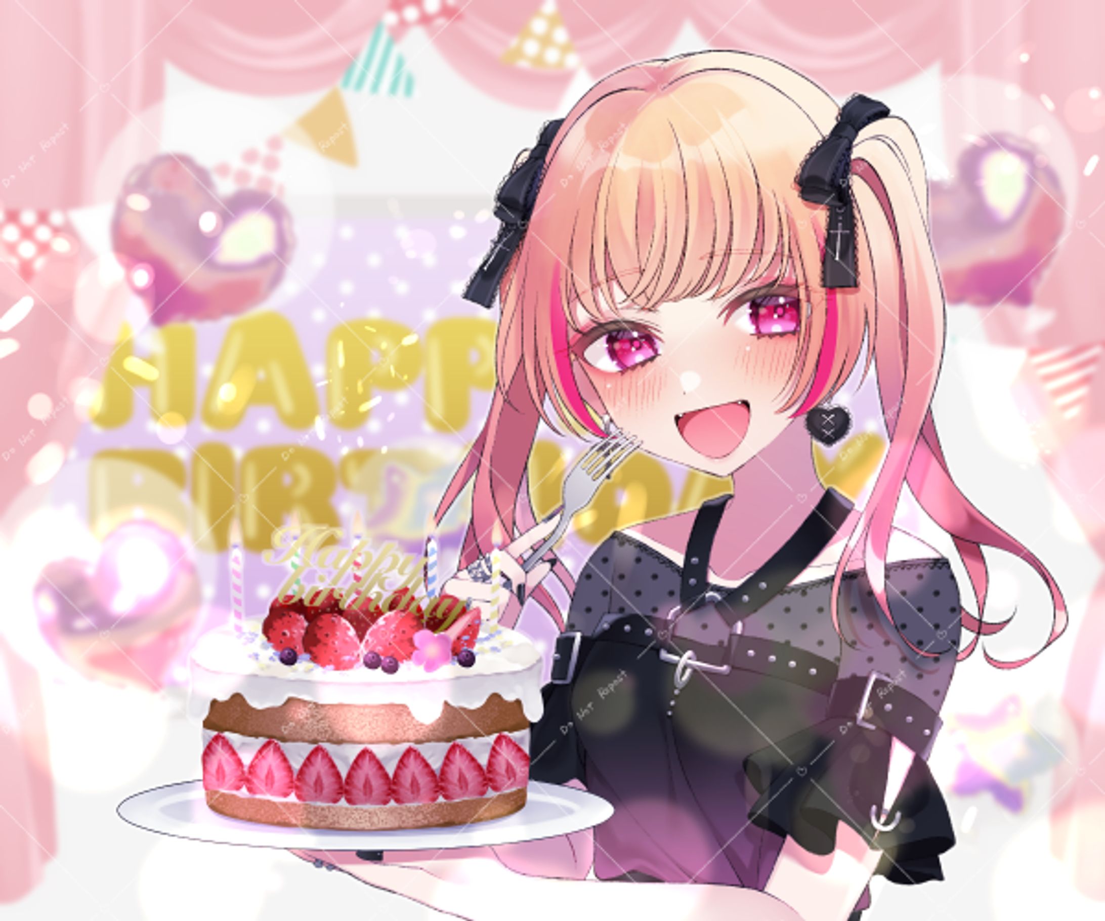 【works】華咲結月様　誕生日イラスト-1