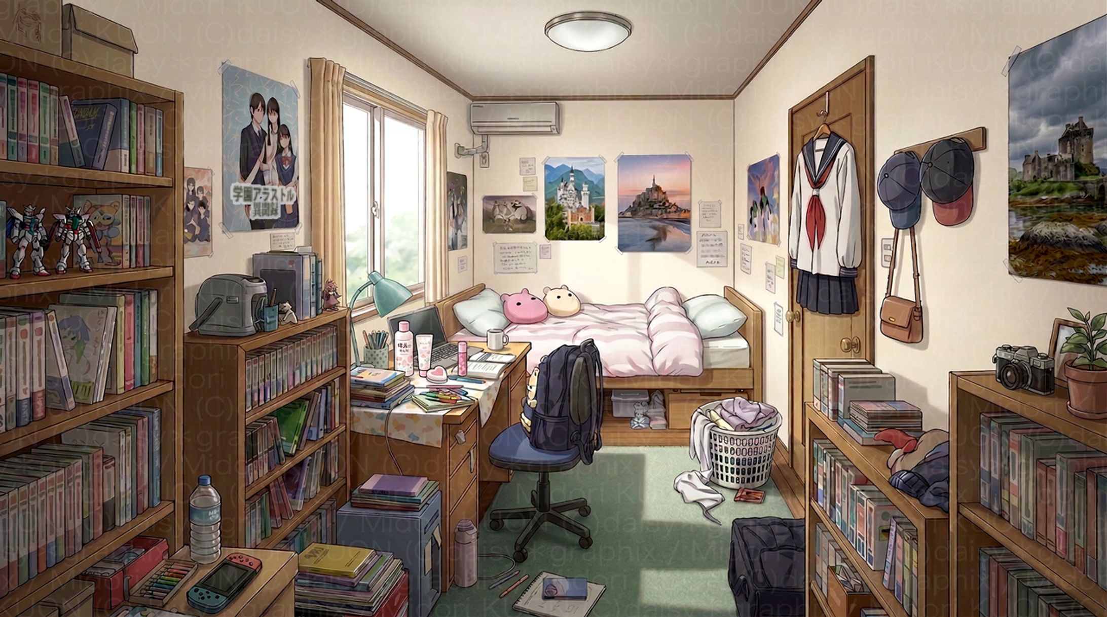 For VTuber・VStreamer 配信者向け背景素材 「C-Girl ROOM」シリーズ-1