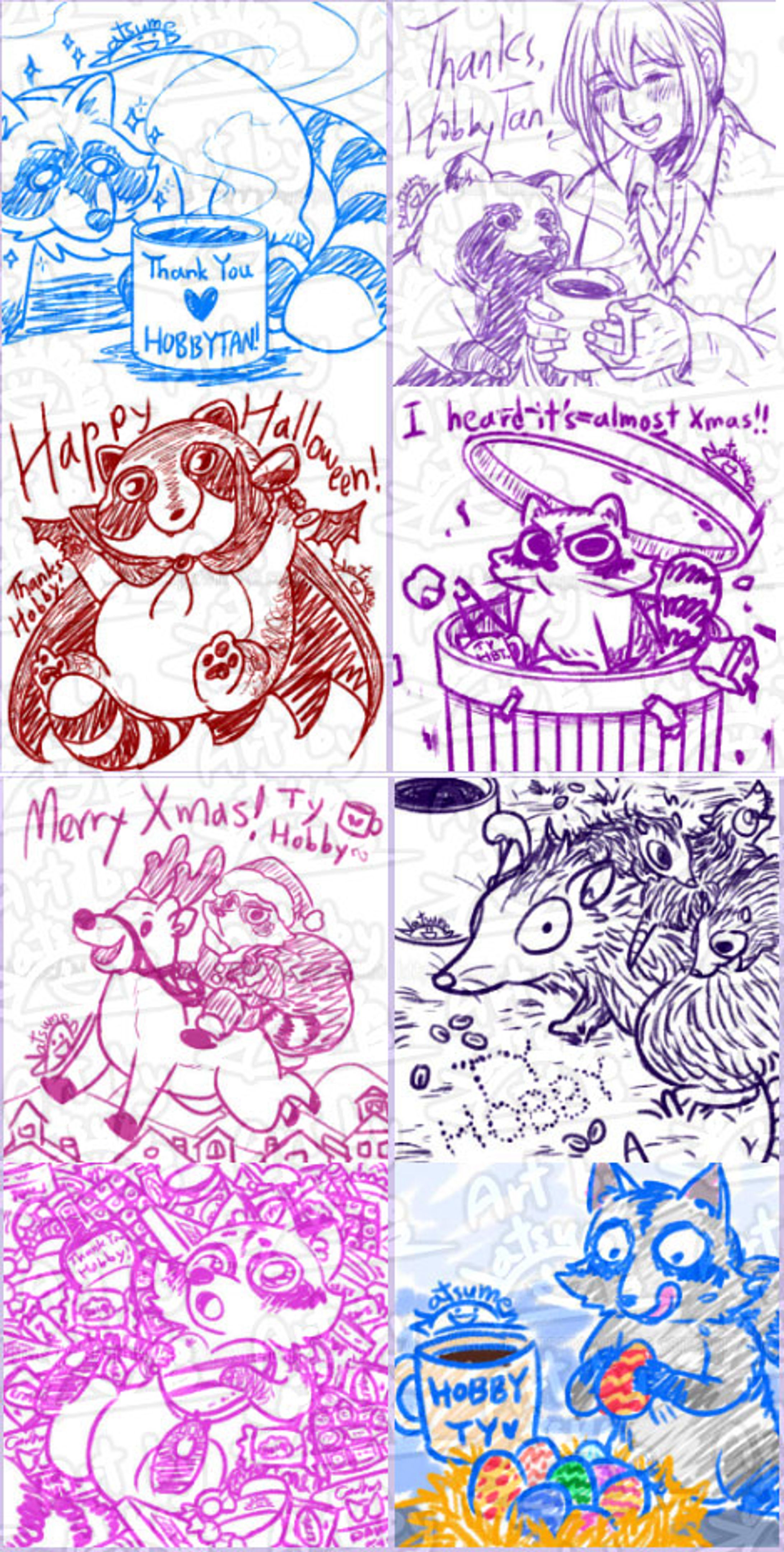 Monthly Ko-fi doodle - HobbyTan-1