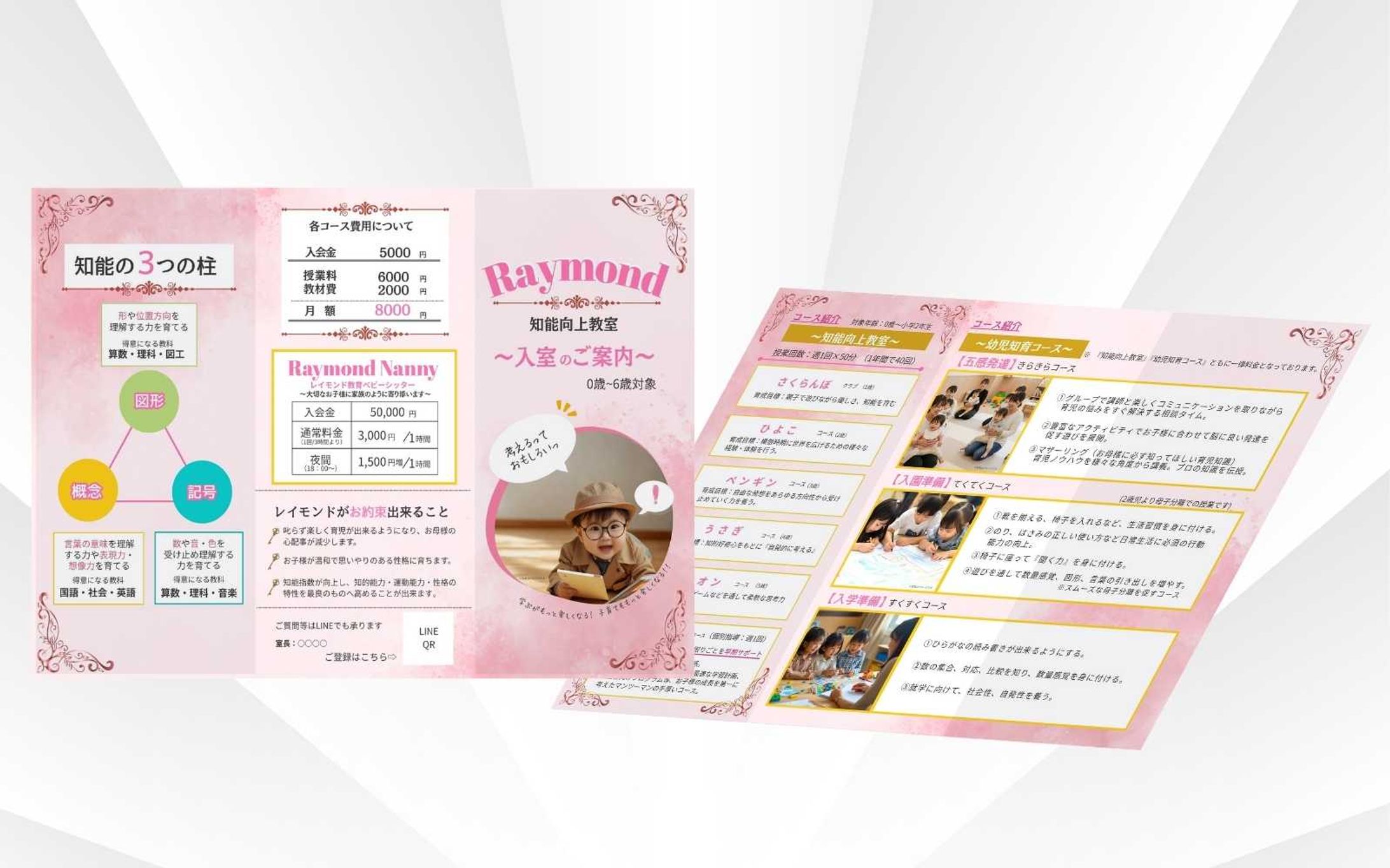 3つ折りリーフレット：個人事業案内※Canva使用-1