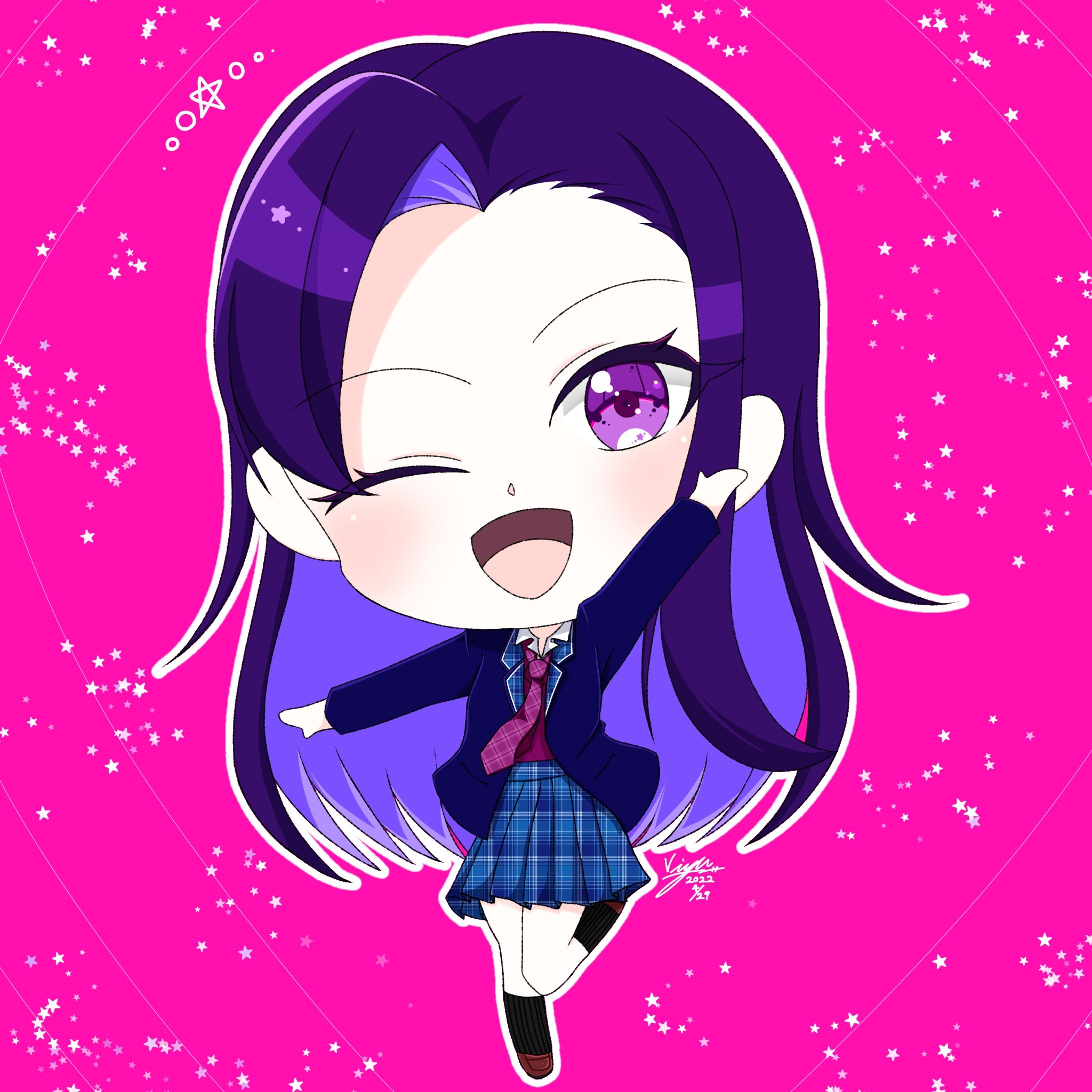 SDキャラ女子高生-1