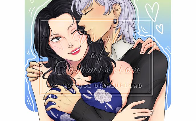 Artwork - Bust up, 2 characters, simple color