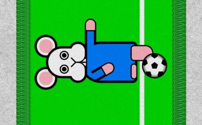 サッカー、ペン画