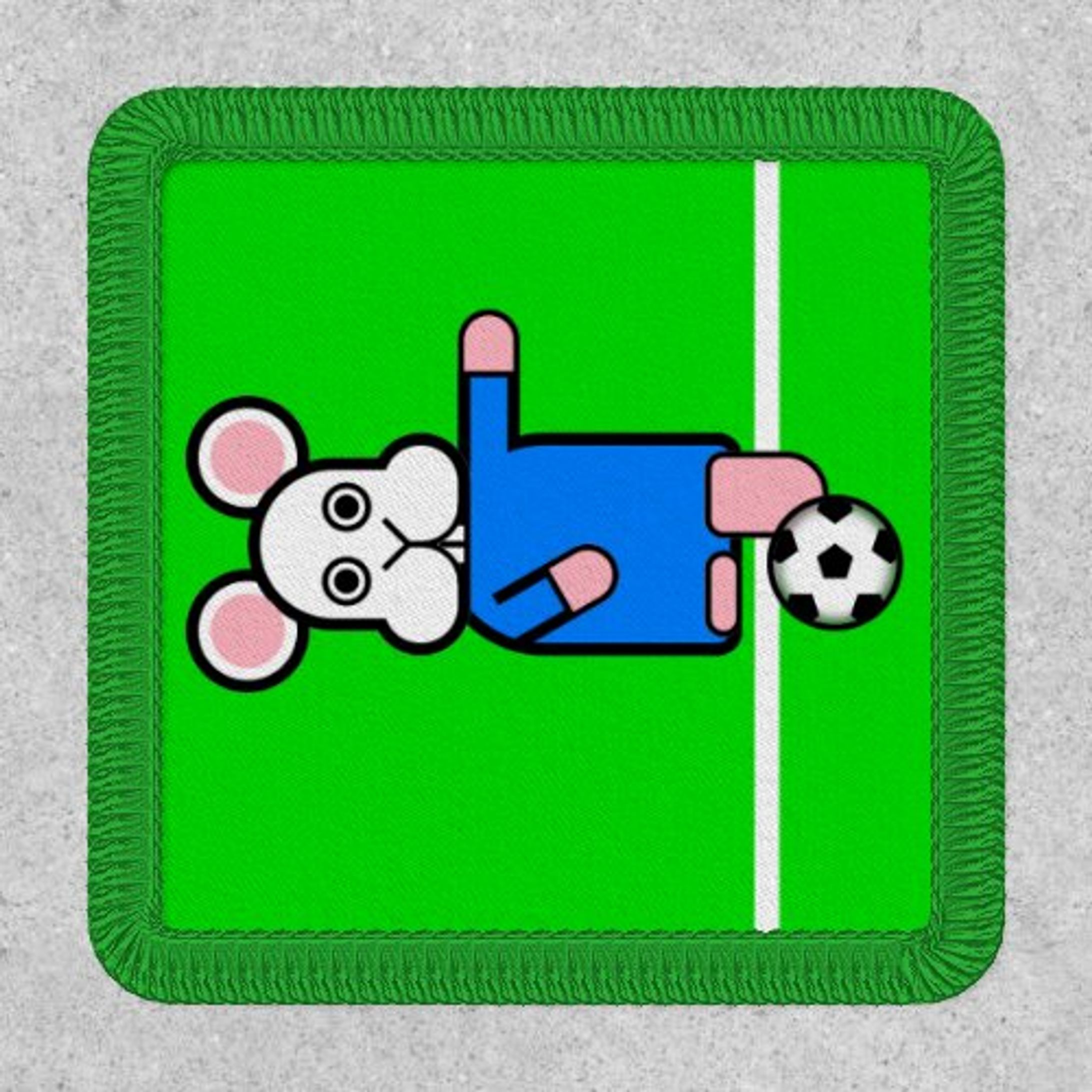 ネズミのサッカー（ワッペン）-1