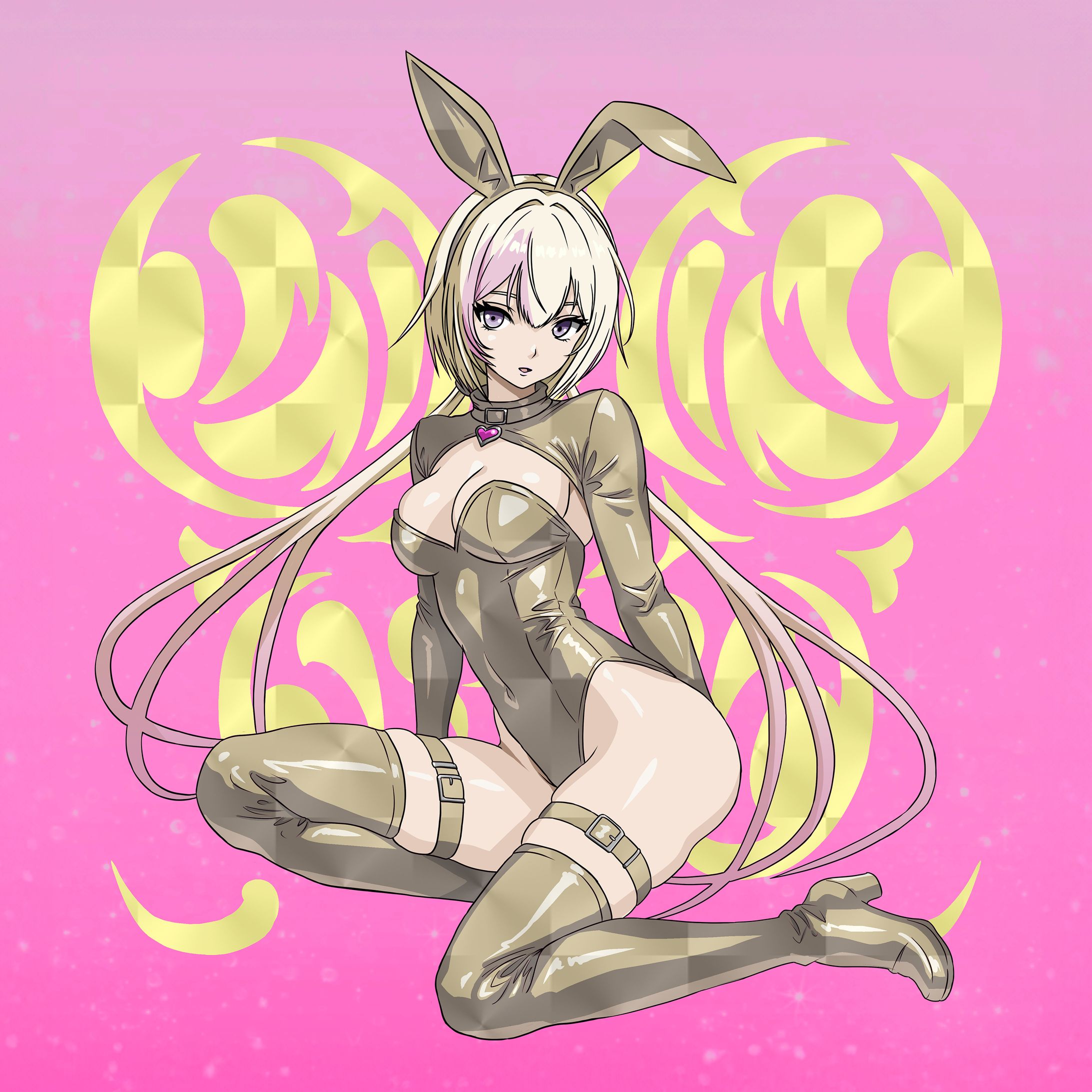 悶絶シールコレクション 東京ラヴドール sticker乙女椿（おとめつばき）【type:R BUNNY STYLE 金】-1