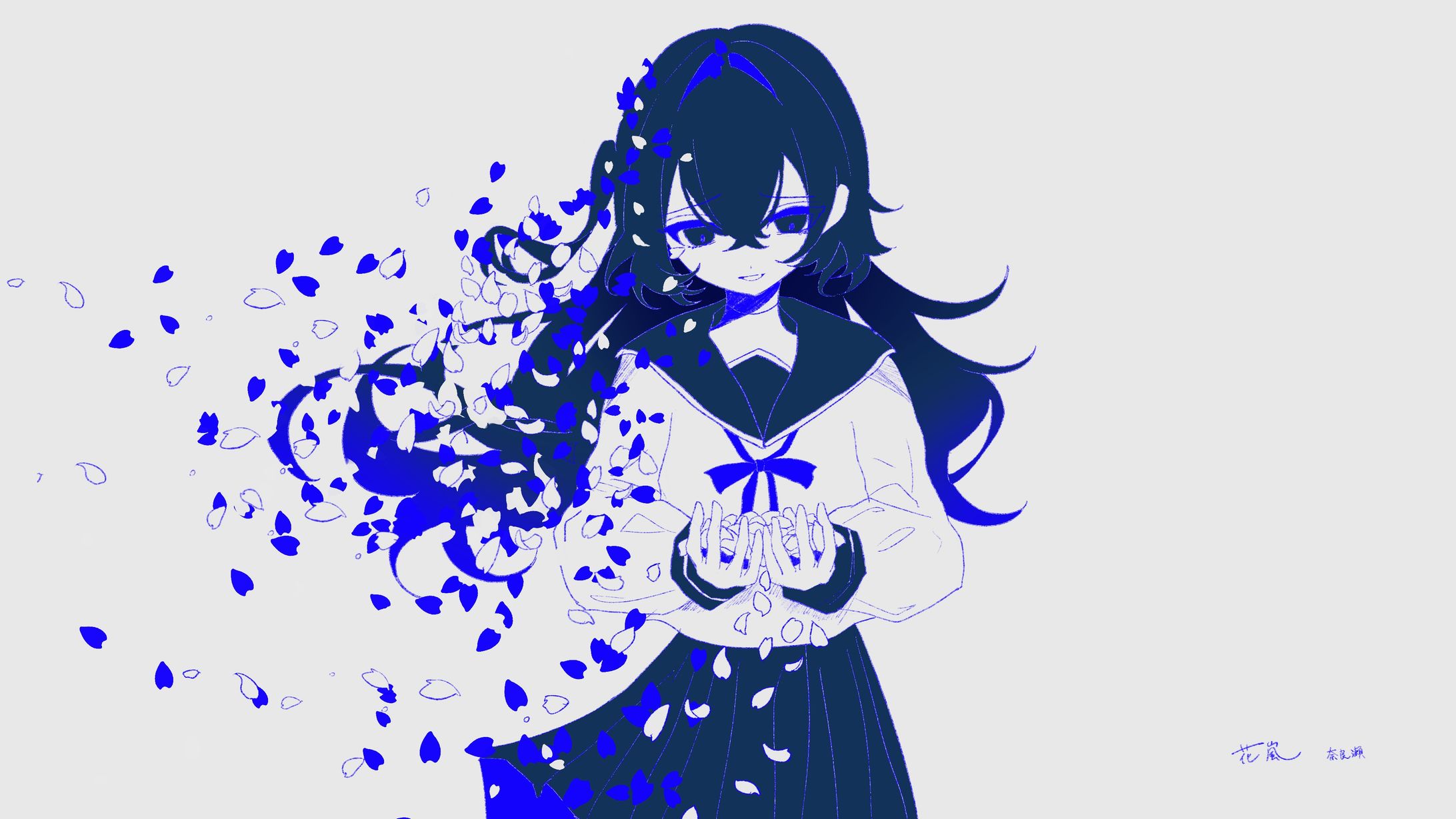 奈良瀬/【花嵐】MVイラスト-1