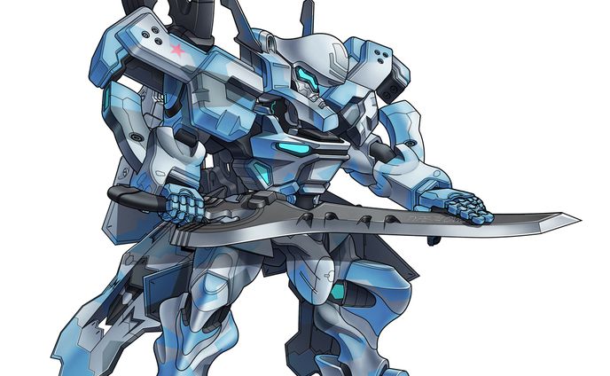 【フォトショップ／シェイプパス・パス作品サンプル】DMM GAMES　マブラヴSF　戦術機イラスト