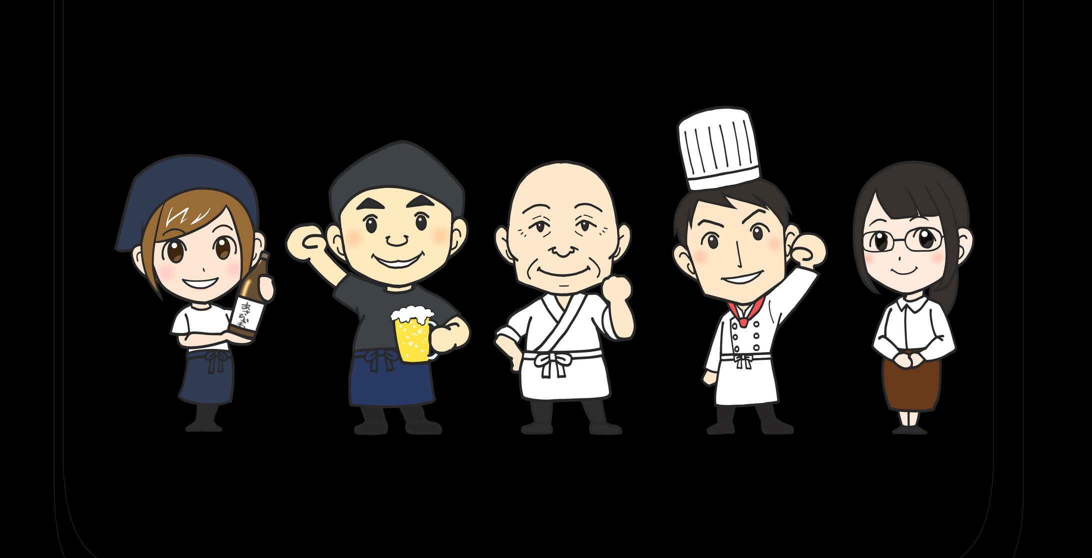 ＃コロナに負けるな　イラスト素材(飲食店)　-1
