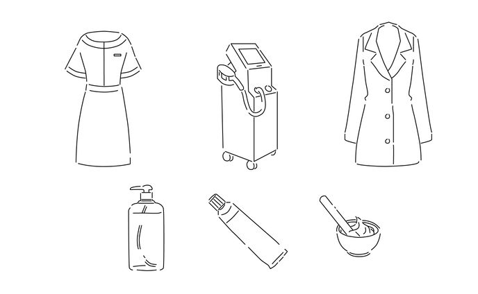 イラスト、脱毛サロン