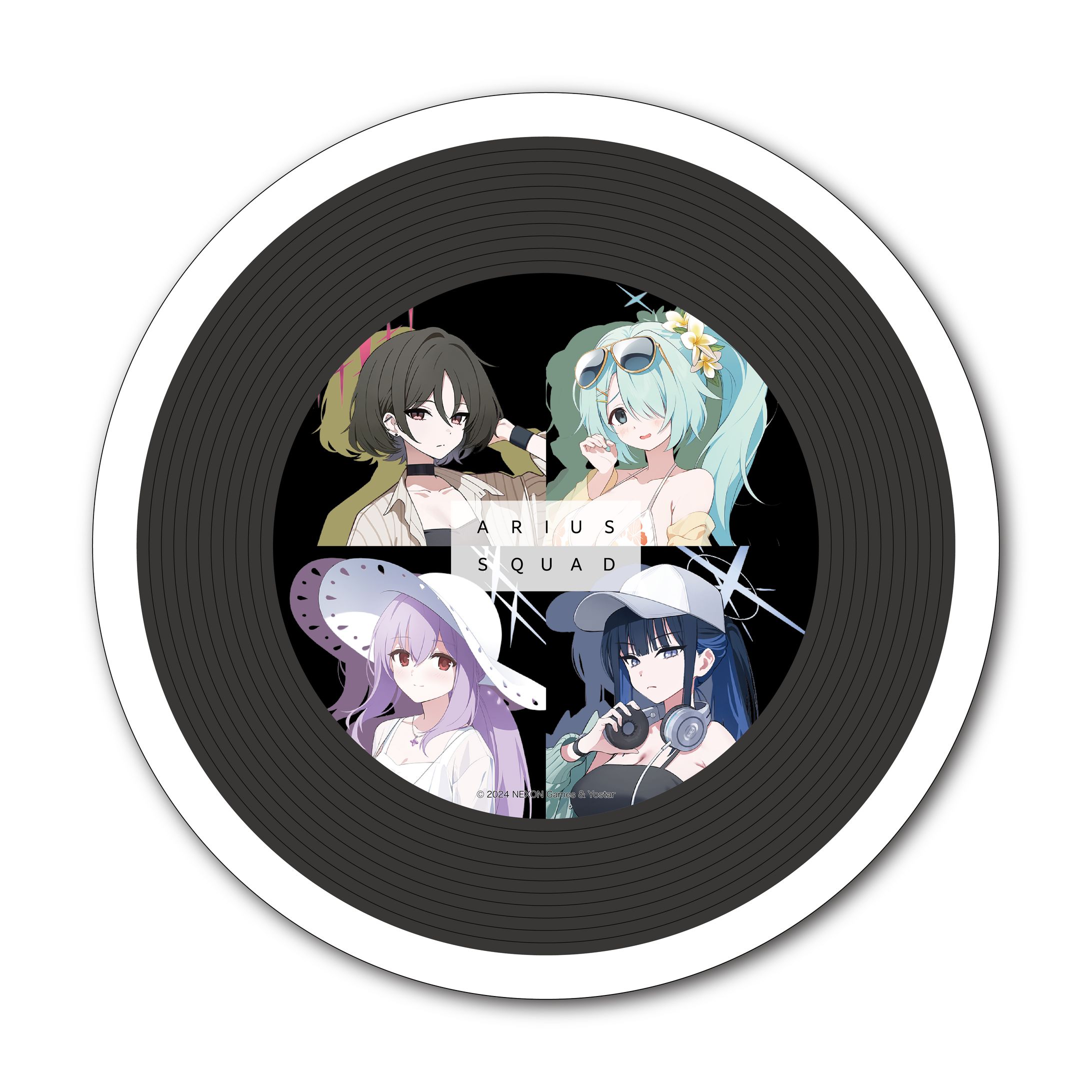 株式会社Yostar  ブルーアーカイブ「レコードデザイン吸水コースター」商品デザイン-1