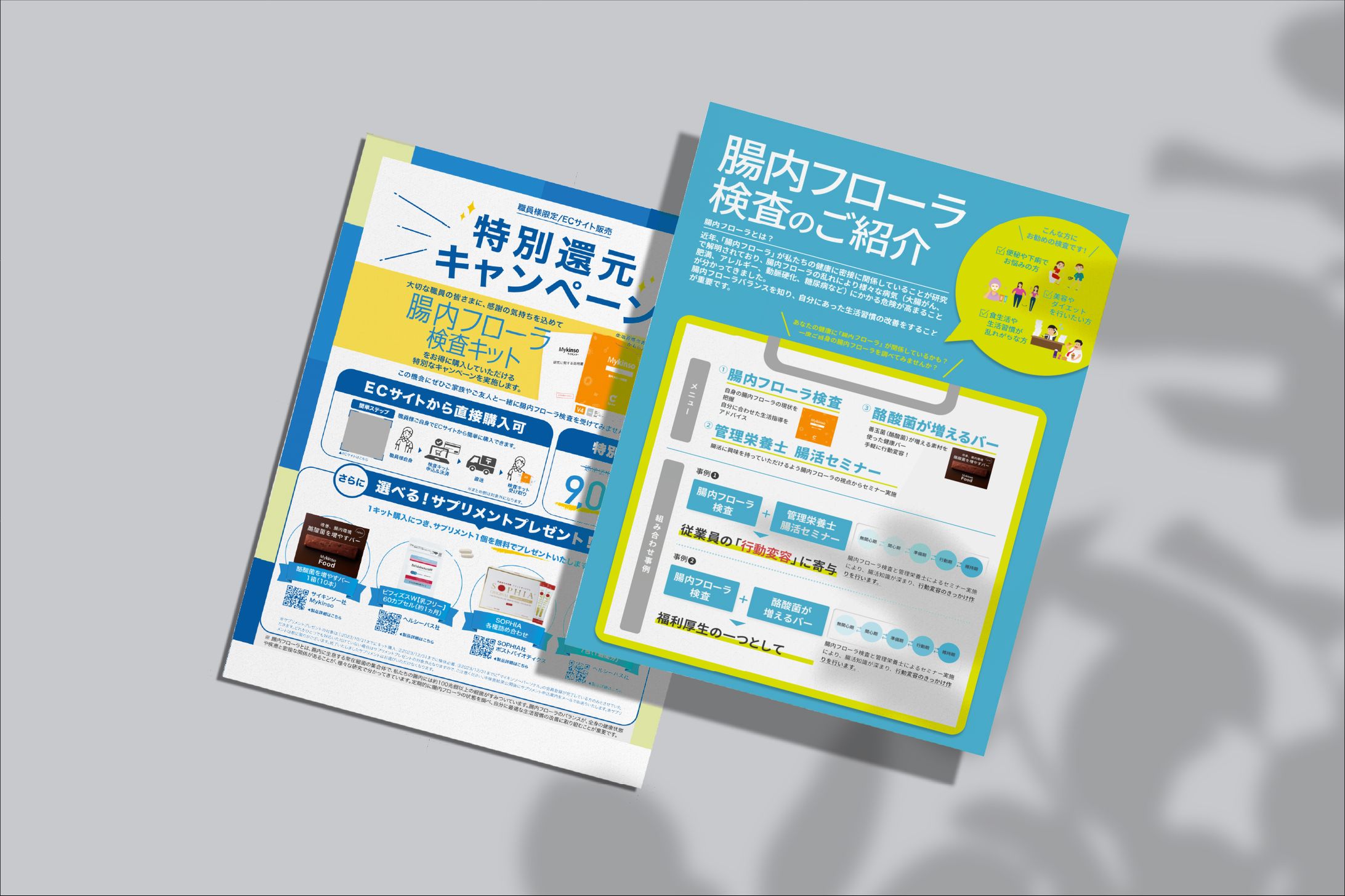 腸内フローラ検査に関するチラシ制作-1