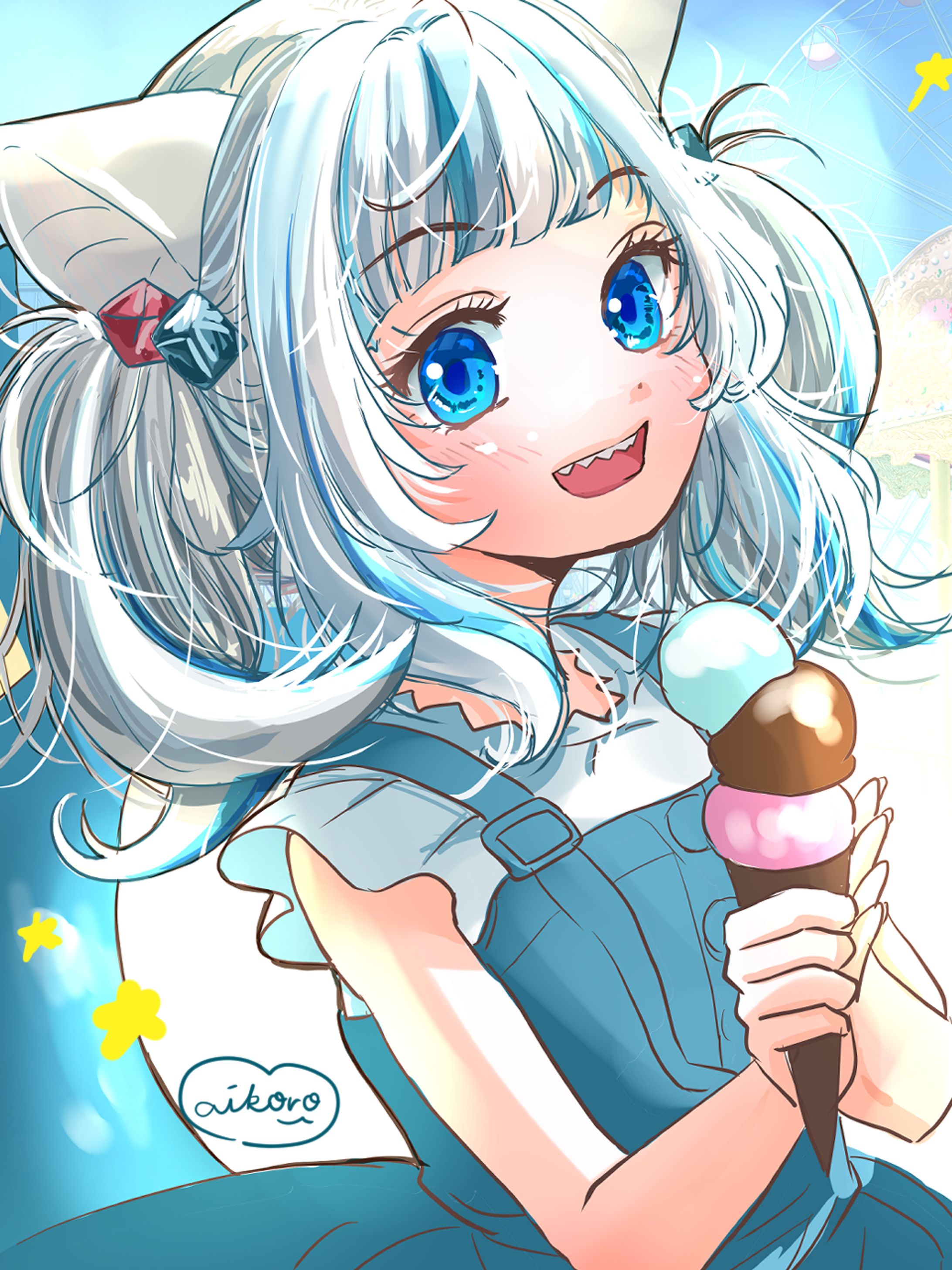 Gawr Gura　twin tail-1