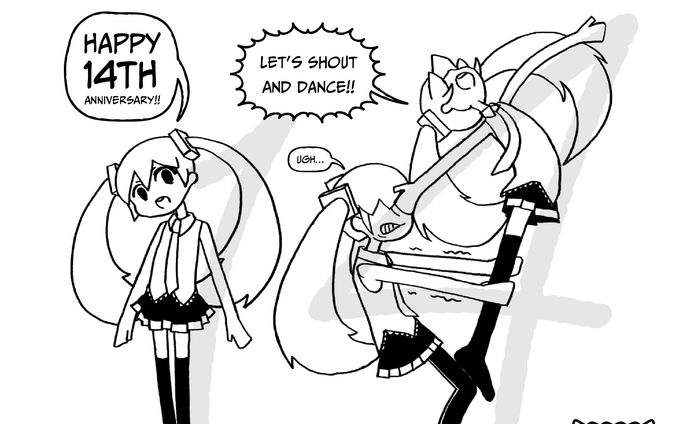 初音ミク14周年記念イラスト