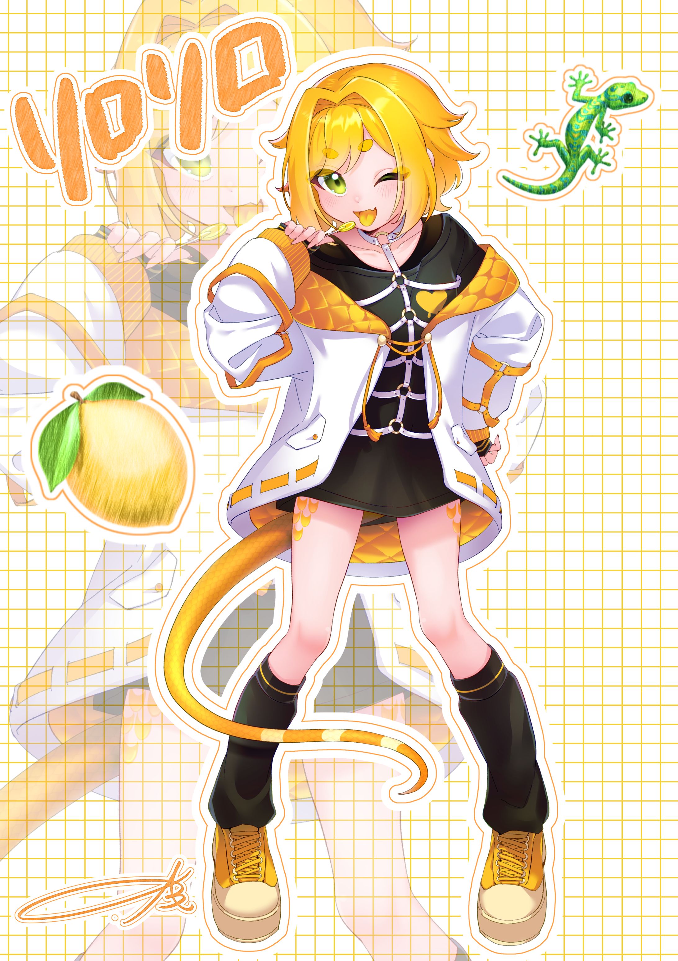 Vtuber風キャラデザキービジュアル-1