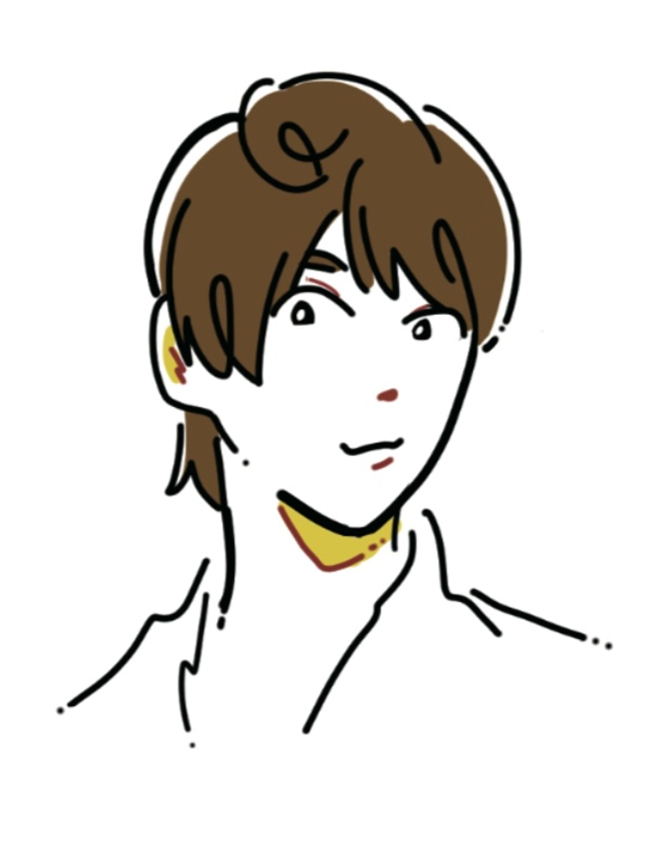 似顔絵練習【Illustrator】-1