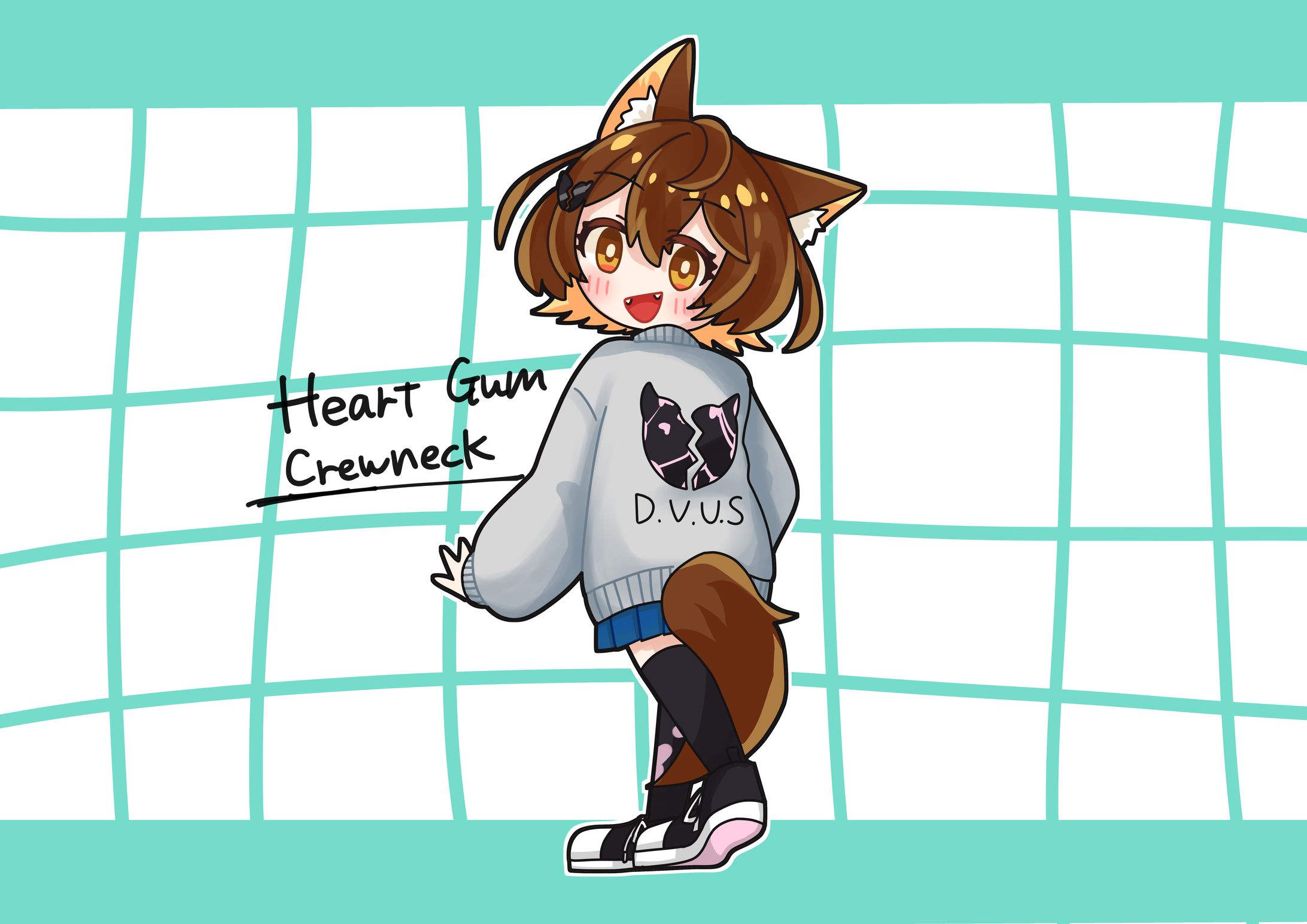 【SDイラスト】私服アマガ・ミツキ-1