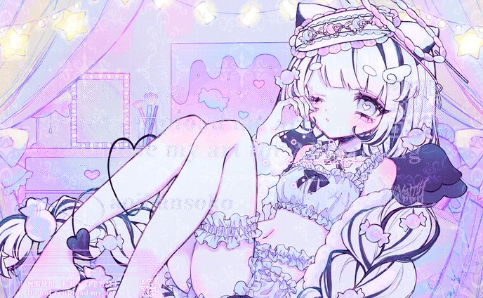 黑天にゃぎ。様 活動用イラスト・背景