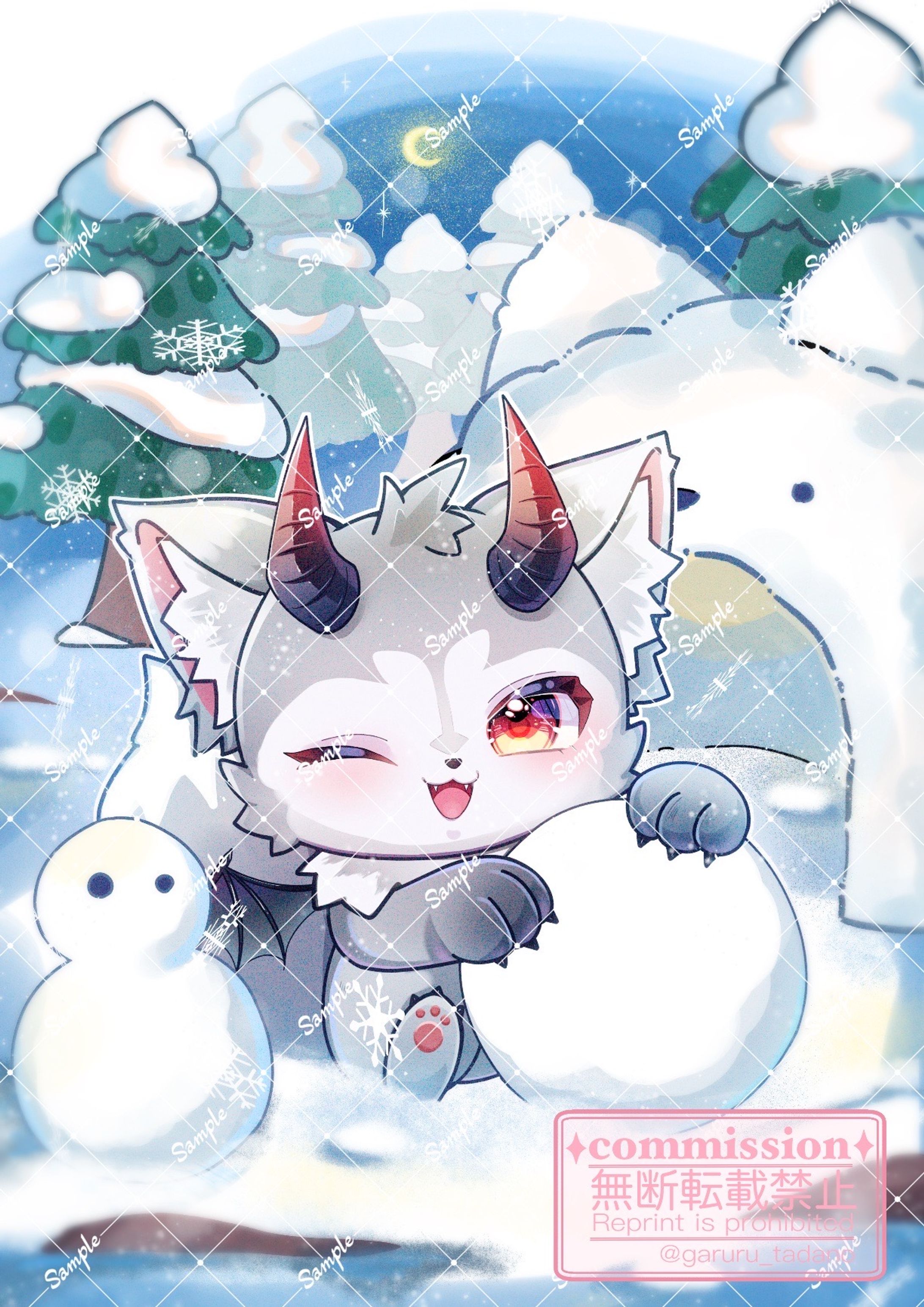 マスコット SD全身背景有 ご依頼-1