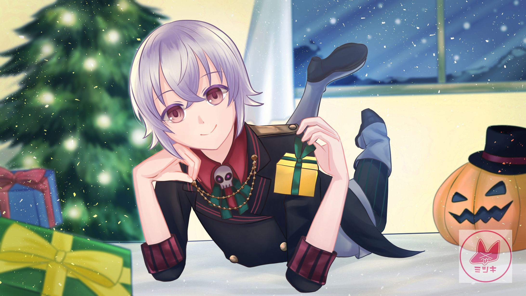 【一枚絵】奥斗羽パンプ様　クリスマスイラスト-1