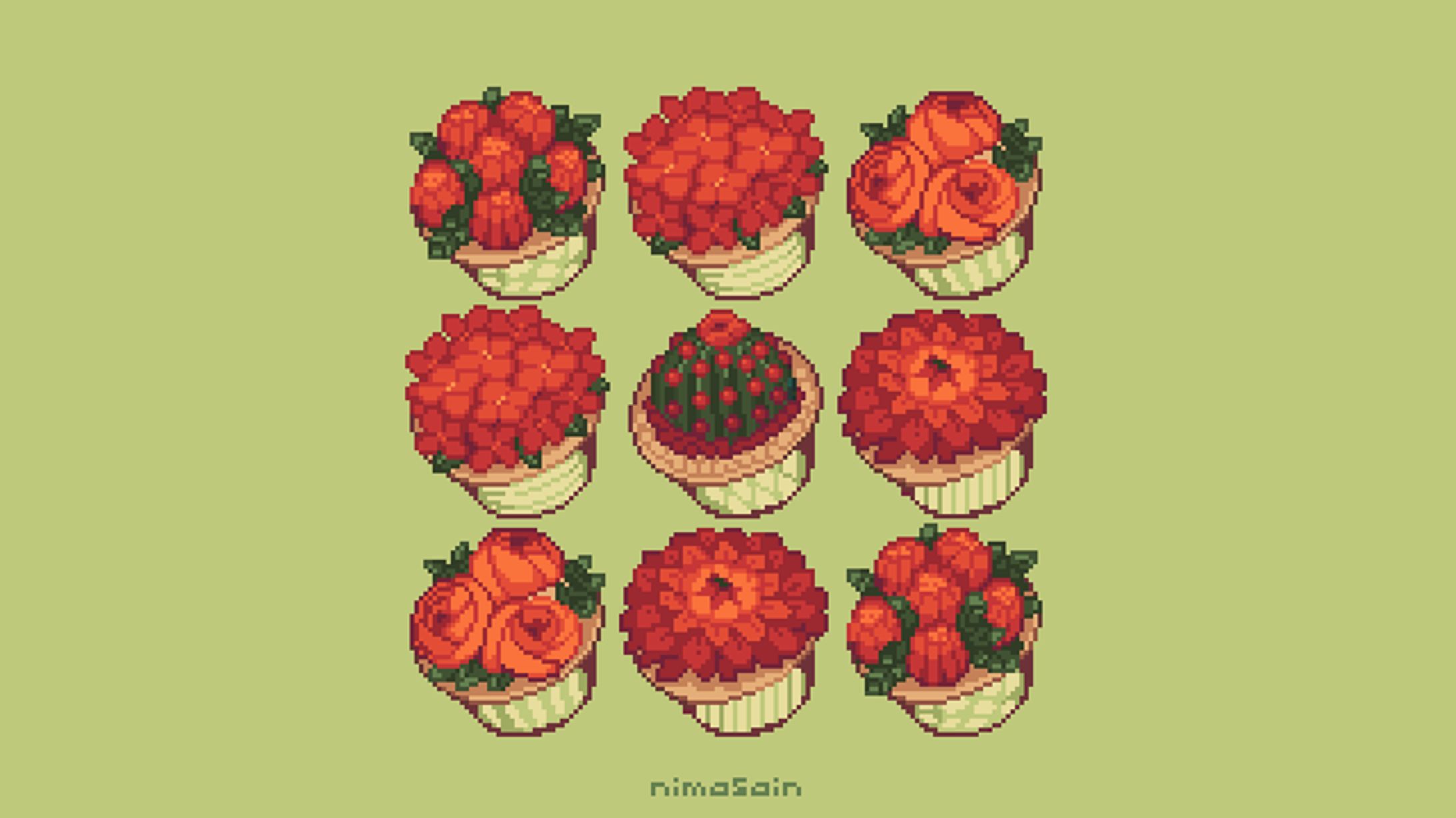 Red Flowers Cupcakes-1