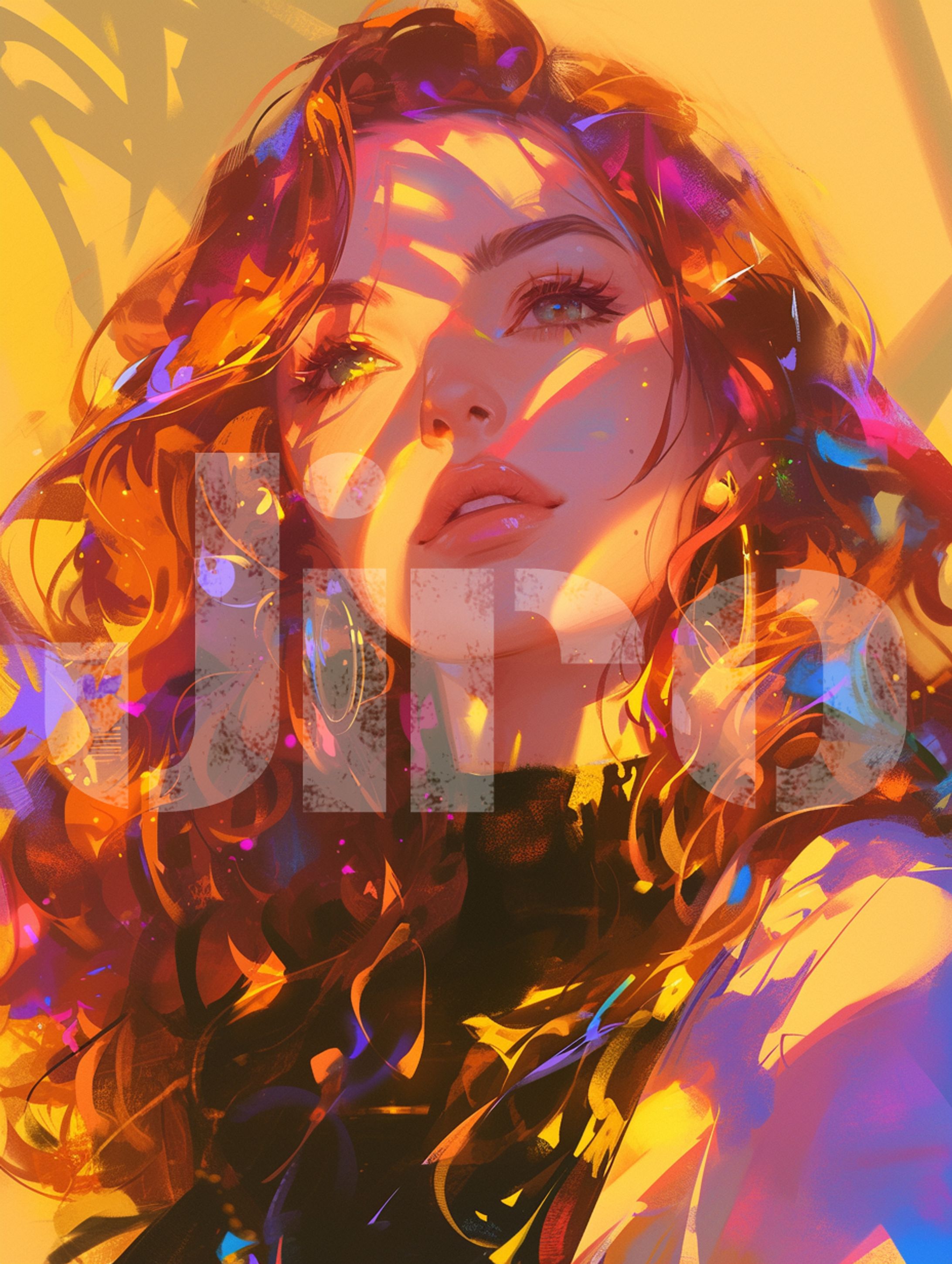 夕陽を浴びる女-1