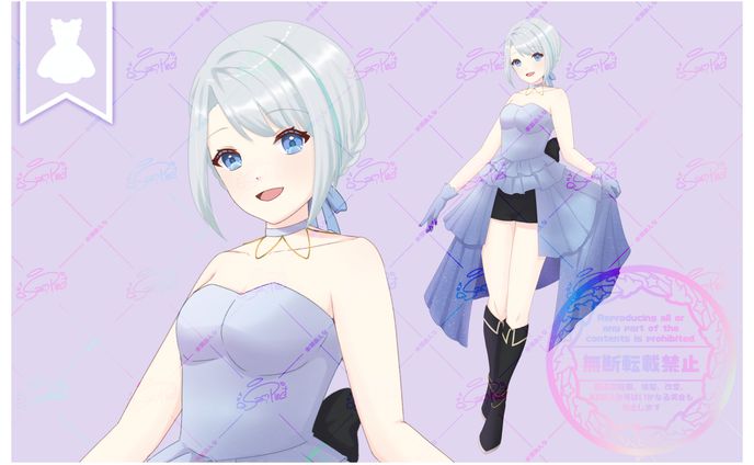 【衣装素材】パンツドレス