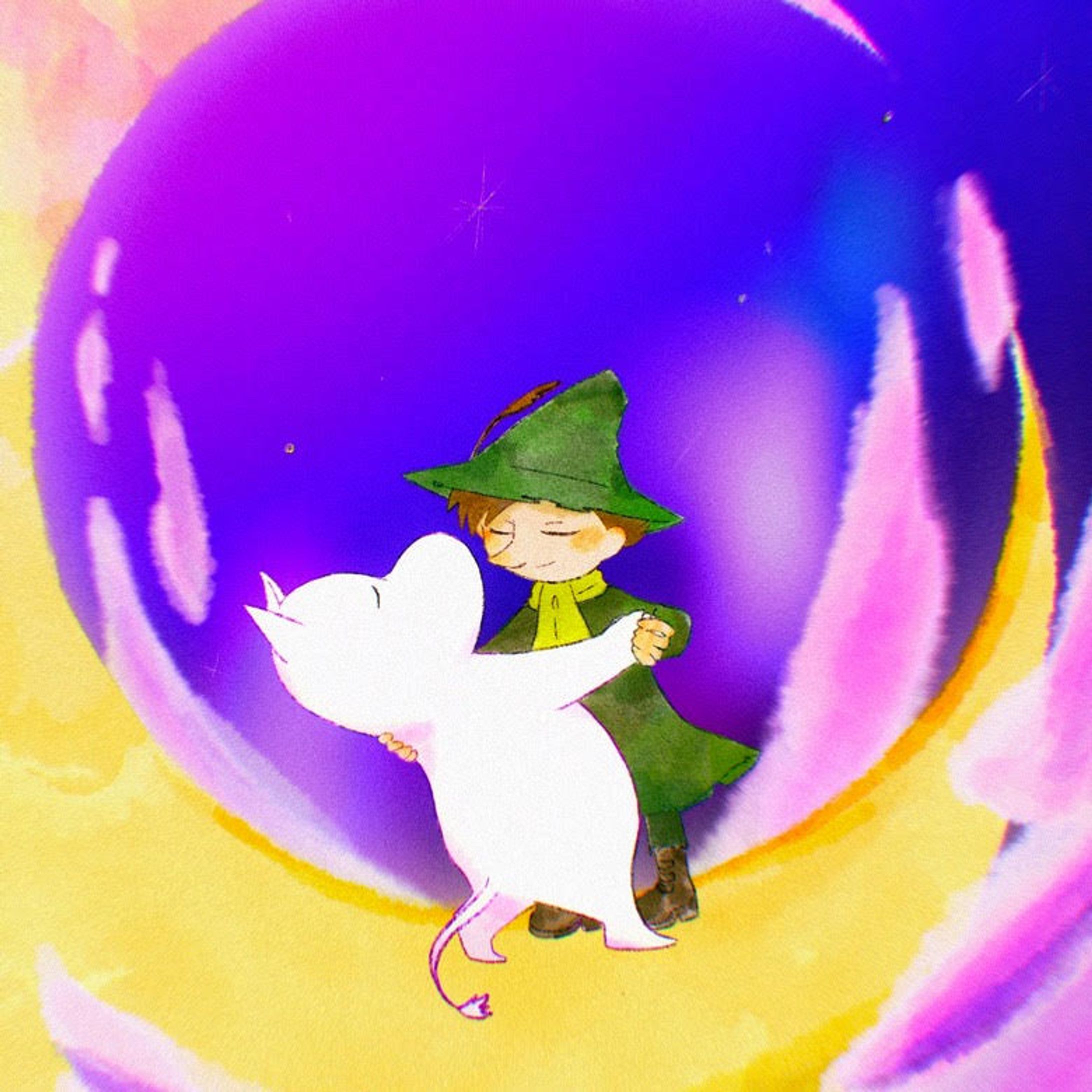 「月のワルツスナフキンとムーミン」-1