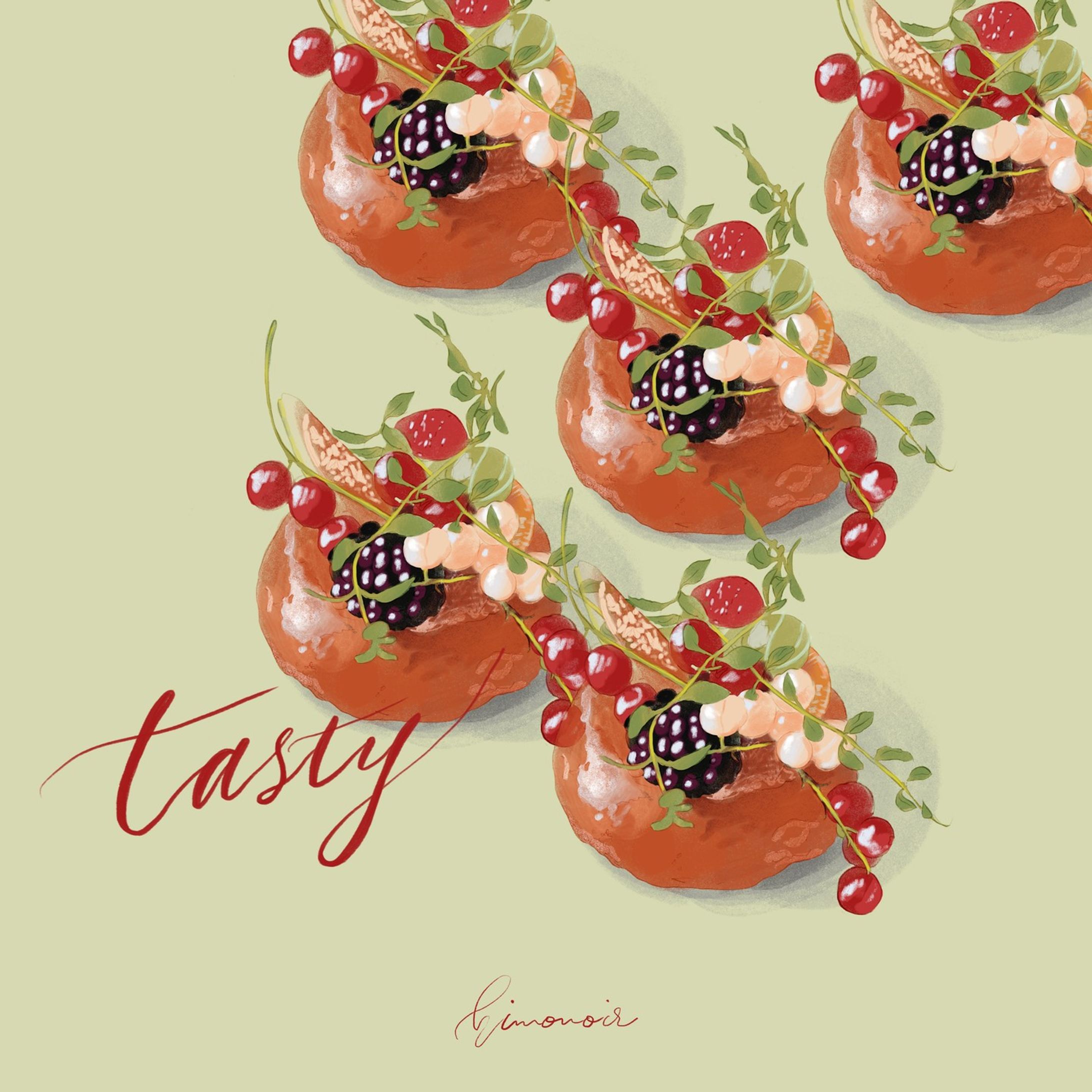 ・

tasty!

美味しそうなの描けた😋
並べるとより美味しそう！

#art
#drawing
#adobefresco
#chill
#relax
#cake
#cafe
#tasty 
#food 
#illustration
#calligraphy
#nft
#おしゃれ
#イラスト
#絵本
#挿絵
#装画
#ケーキ
#カフェ
#カリグラフィー
#デザイン-1