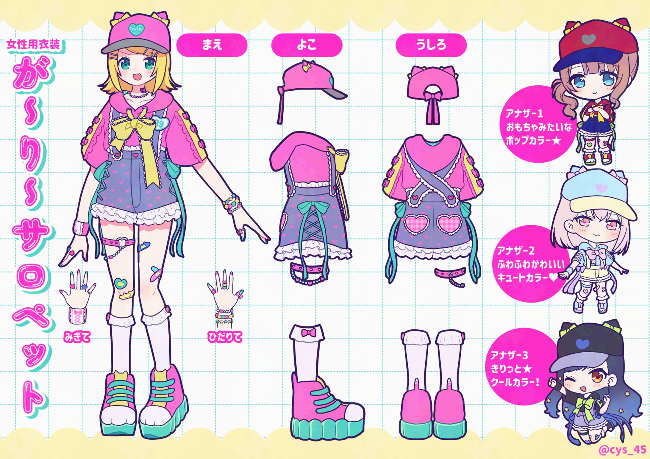衣装デザイン「が～り～サロペット」-1