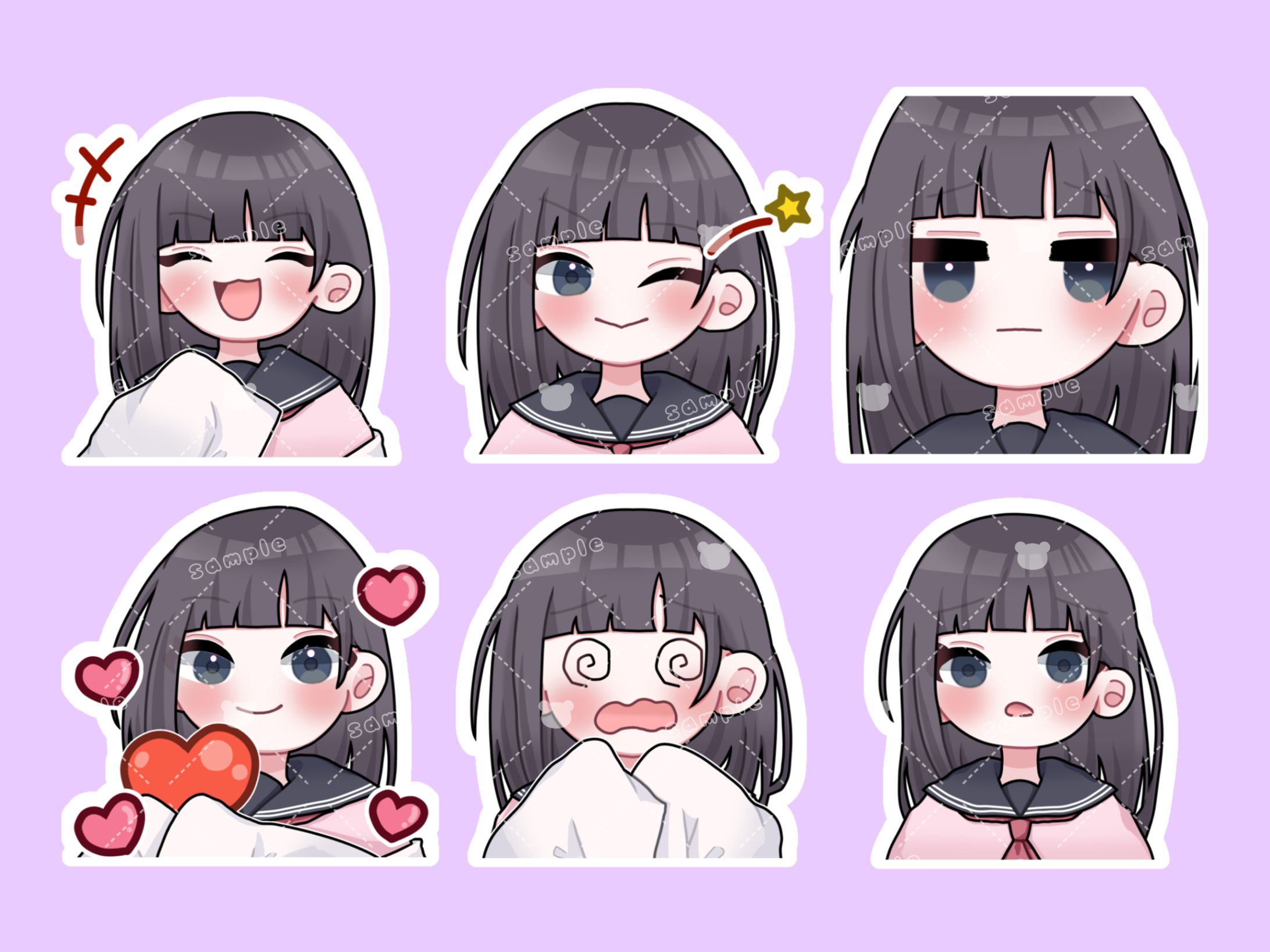 幸桃音ほろん様 スタンプイラスト-1