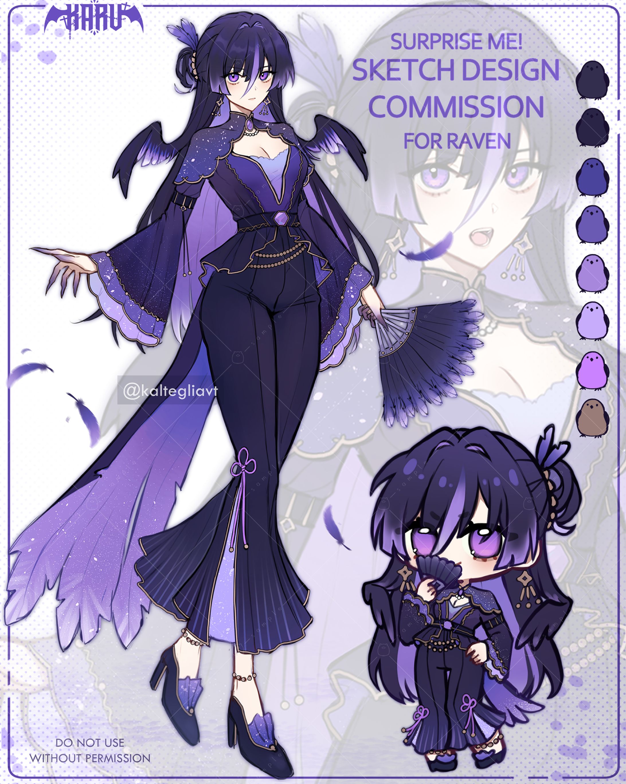 Raven Surprise Sketch Design-1