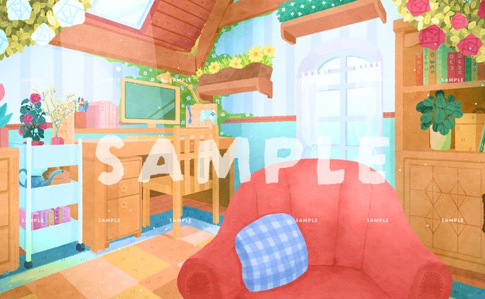 配信背景イラスト/ぎゃおりす様